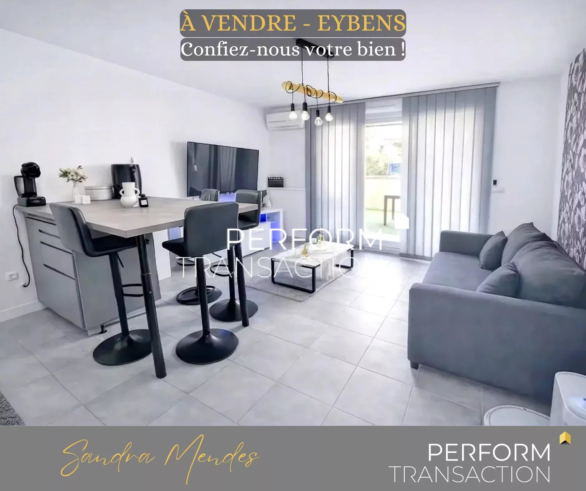 À VENDRE – Appartement T2 de 44 m² avec terrasses – Eybens (secteur calme)