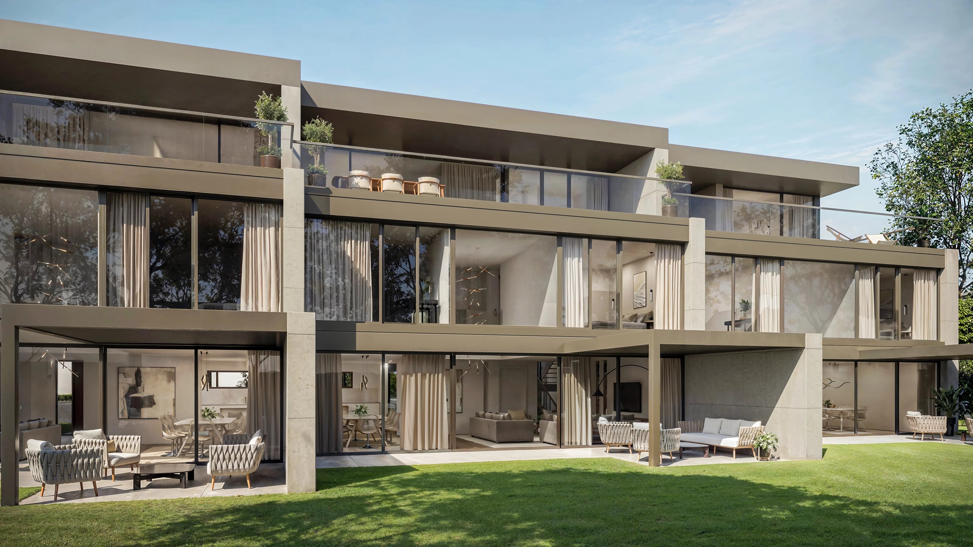 Exclusive Off-Plan development of four contemporary townhouses in Pinchat, Carouge
