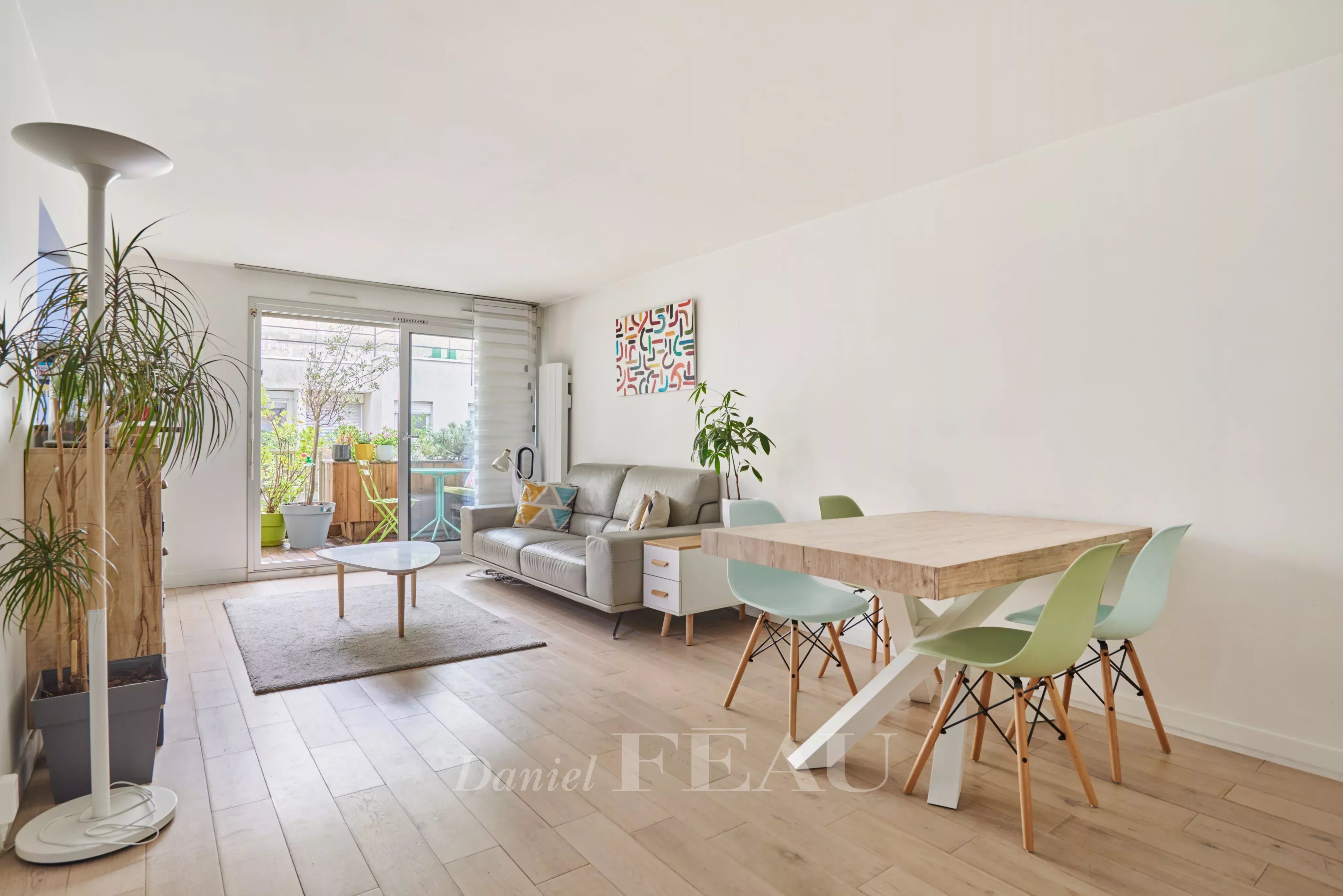 Living room and dining room