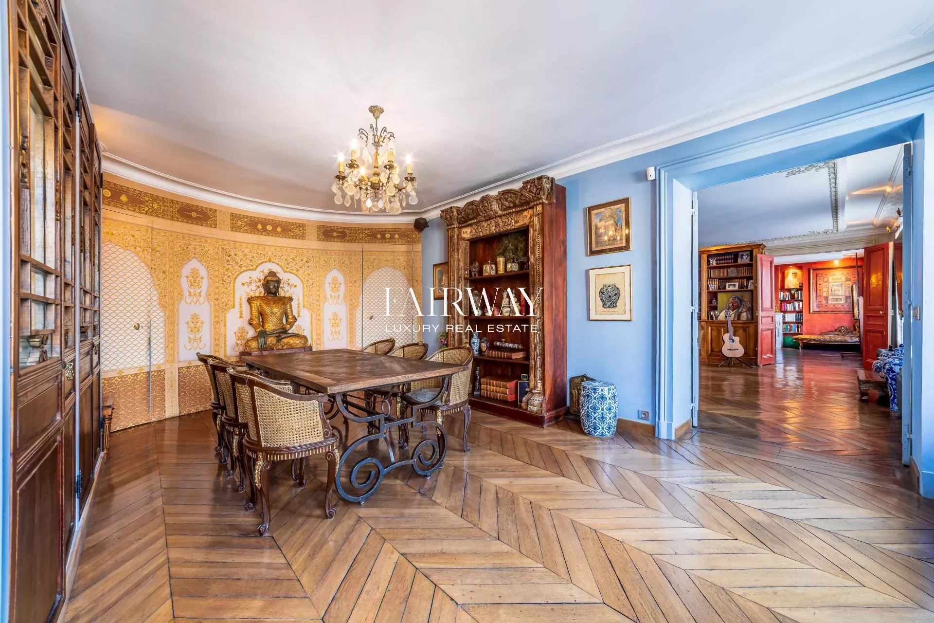 Appartement haussmannien de prestige de 124 m² avec 2 chambres de service en option – Paris 8e Montaigne