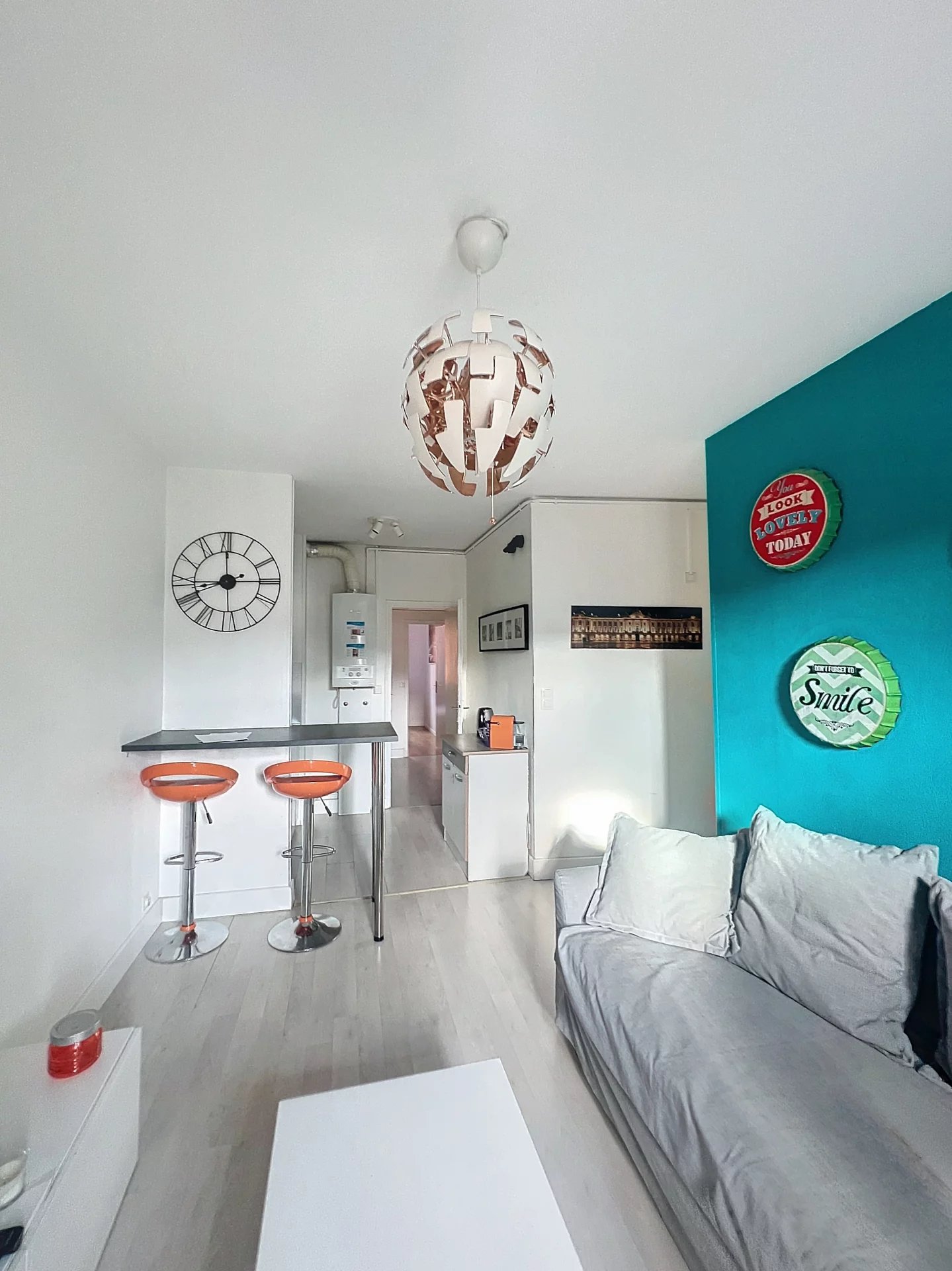 Proche Canal de Brienne – Charmant appartement T2 traversant et meublé de 34 m², disposant d’une cave en sous-sol