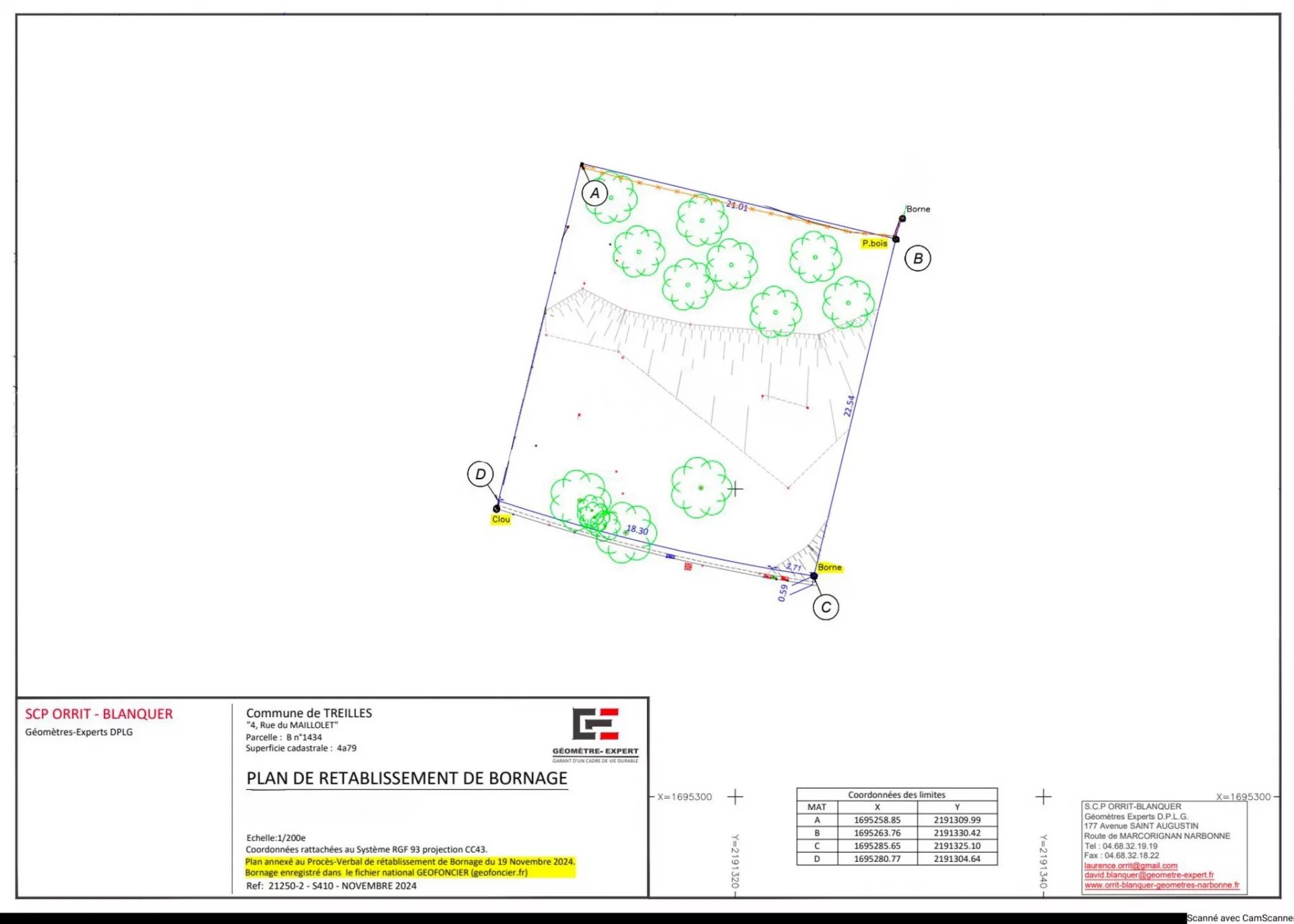 Vente Terrain Treilles