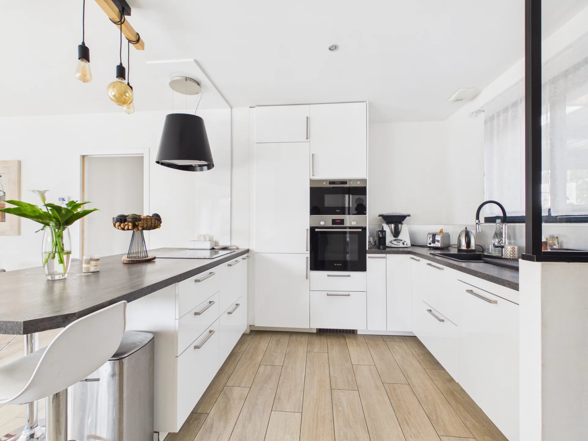 Maison contemportaine plain pied 106 m2, 4 chambres