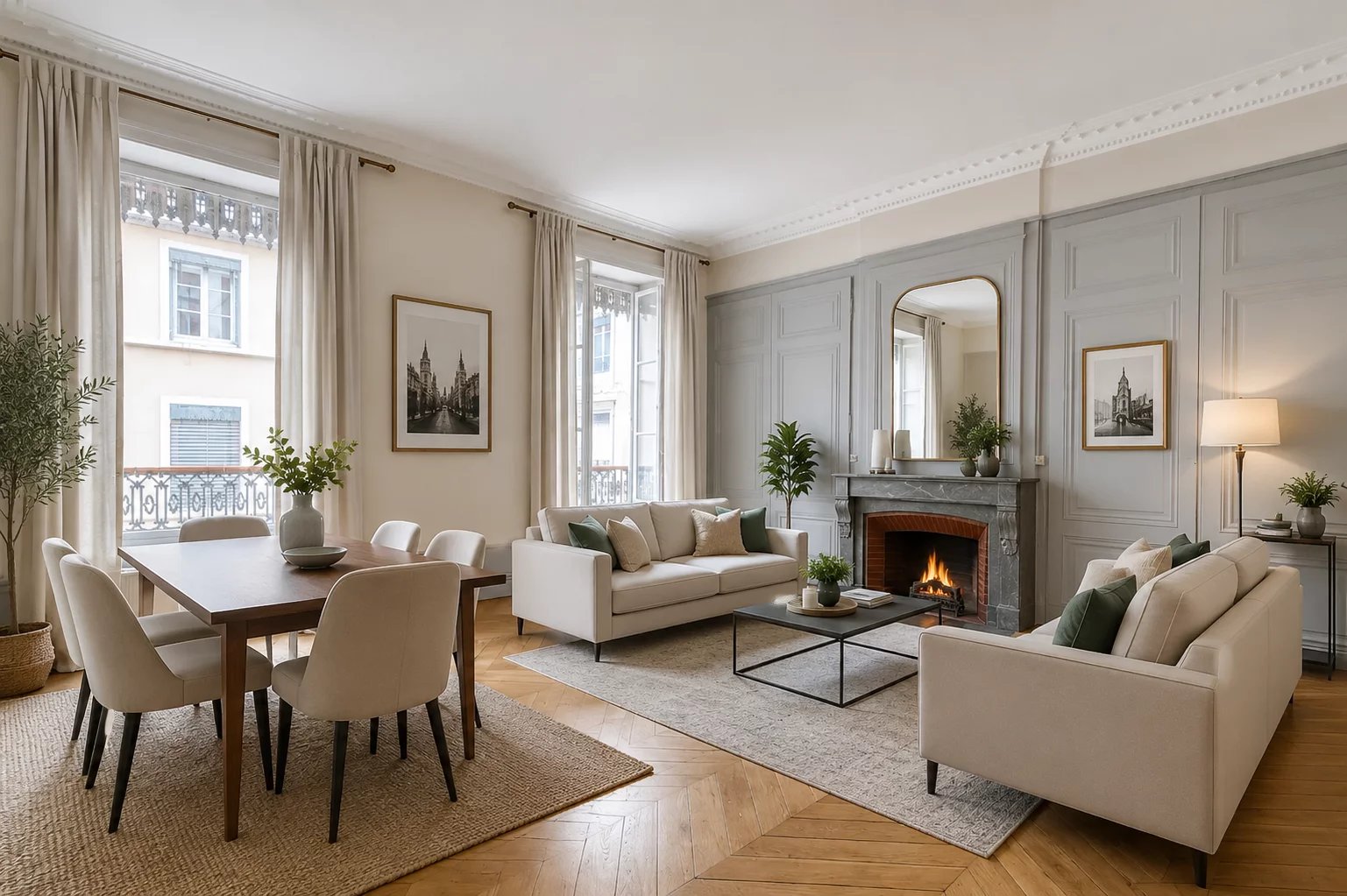 👉 Ainay – 107 m² – Fort potentiel T4 – Haussmannien