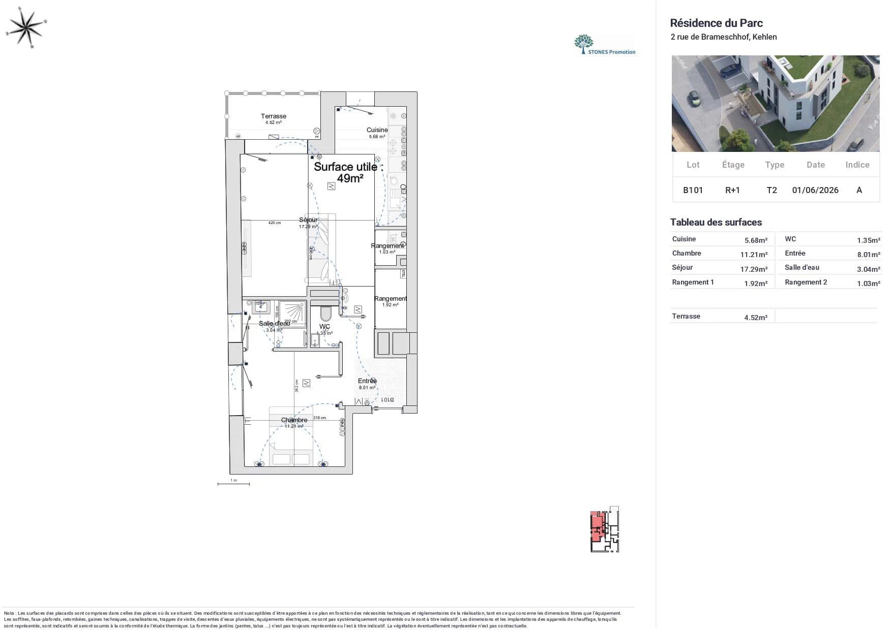 A VENDRE - Appartement 1 chambre à coucher - KEHLEN