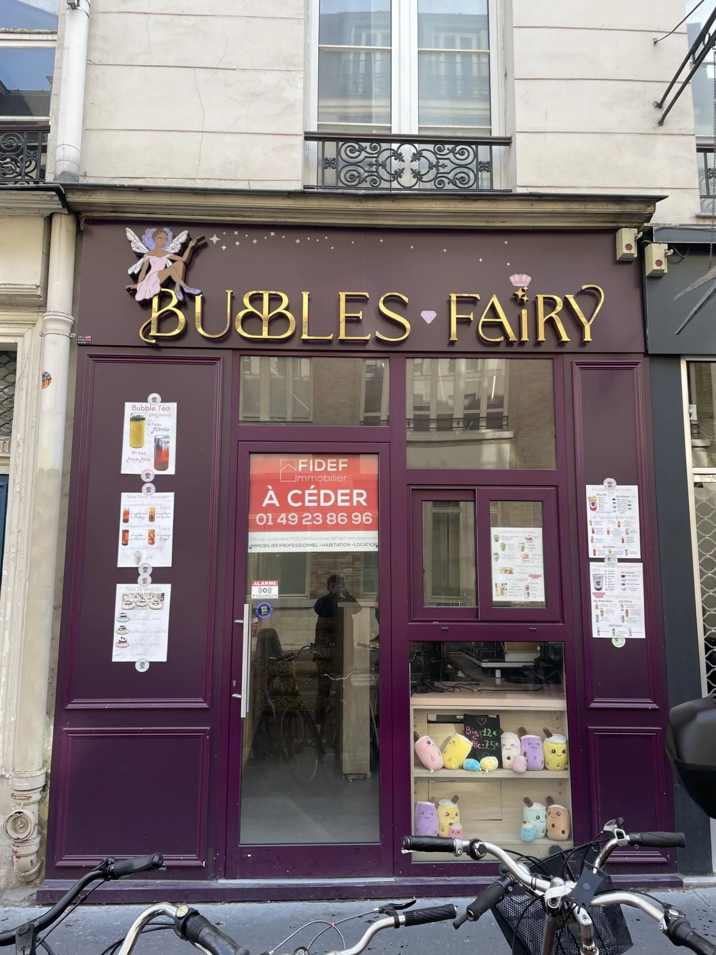 Fonds de commerce de bubble tea petit restauration