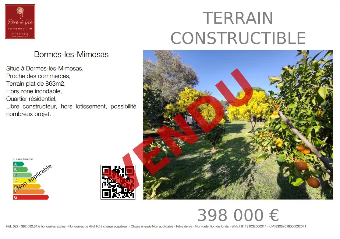 Vente Terrain constructible Bormes-les-Mimosas