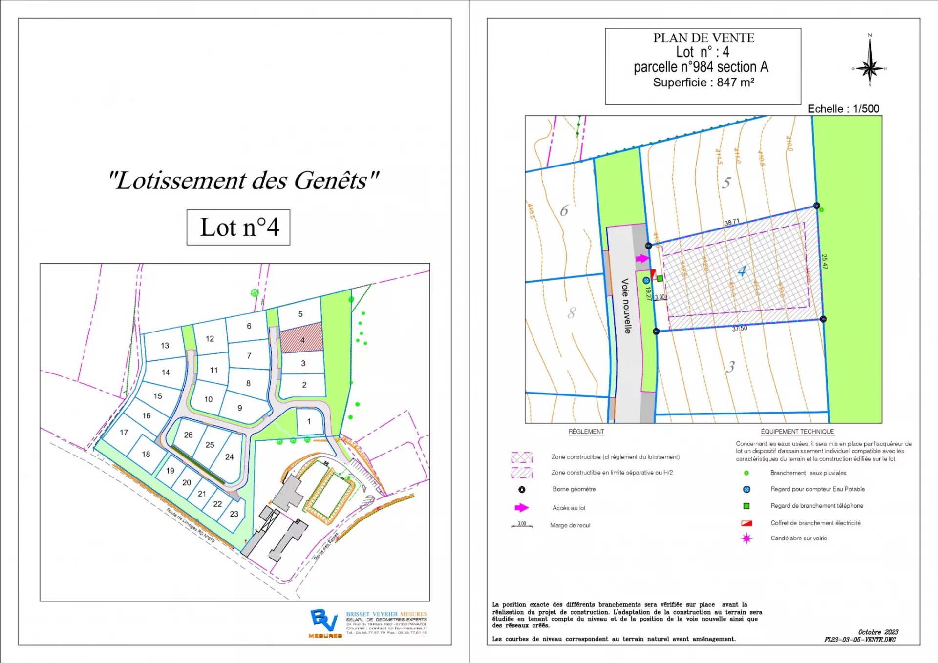 Vente Terrain La Geneytouse