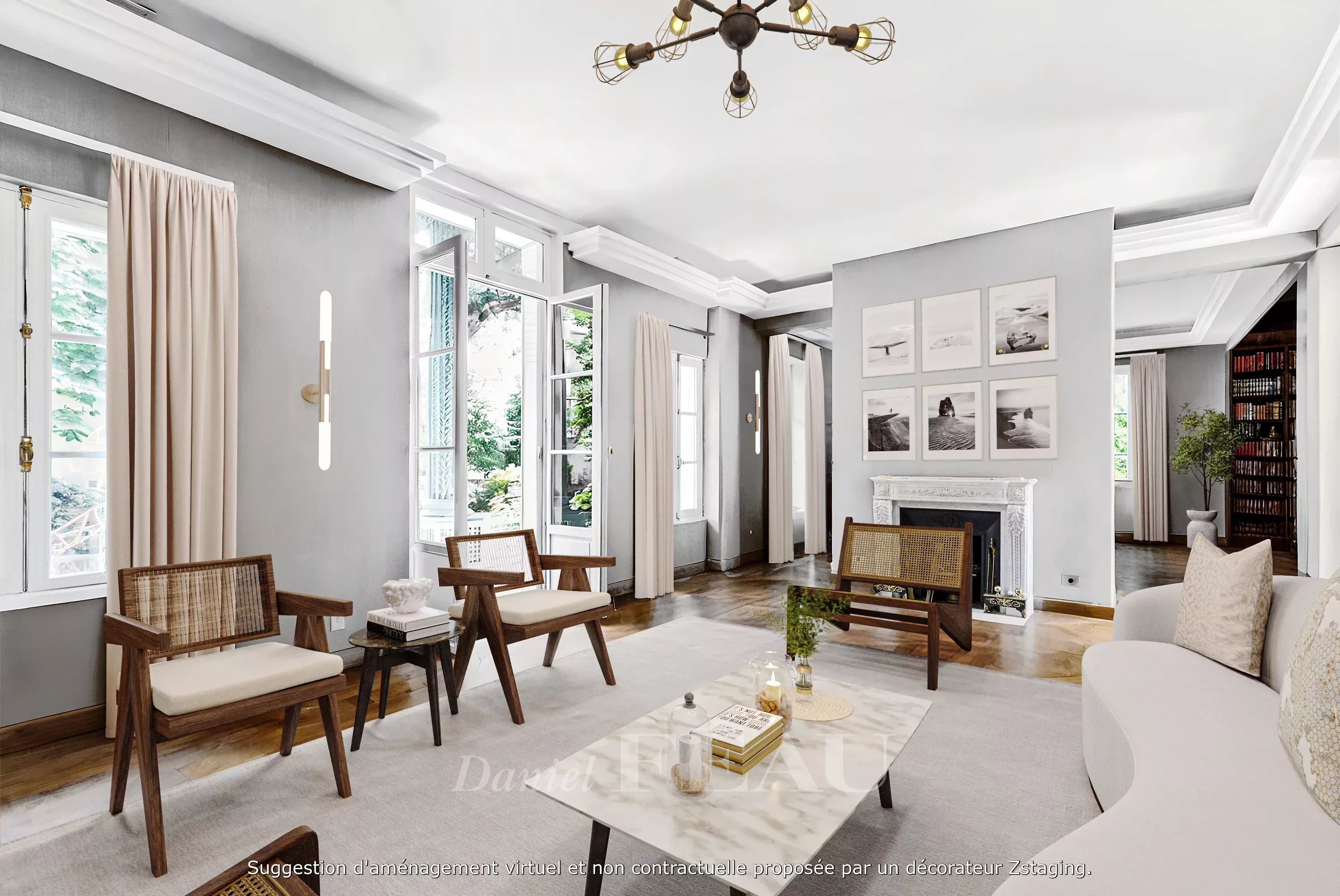 Paris XVIe - Village d'Auteuil, hôtel particulier, 8 chambres possibles.