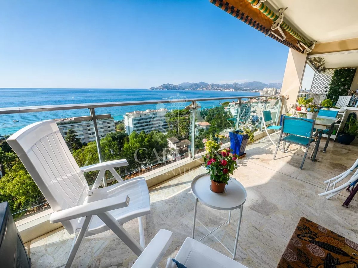 Cannes Bas Croix des gardes 3 rooms sea panoramic view Garage