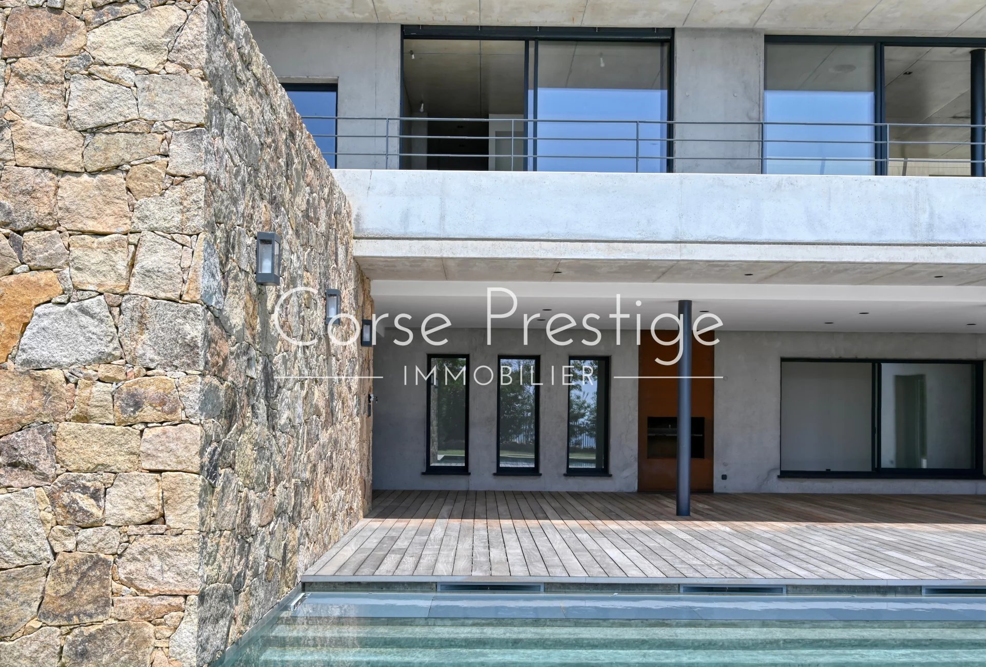 villa contemporaine - vue mer et piscine - golfe du valinco image8
