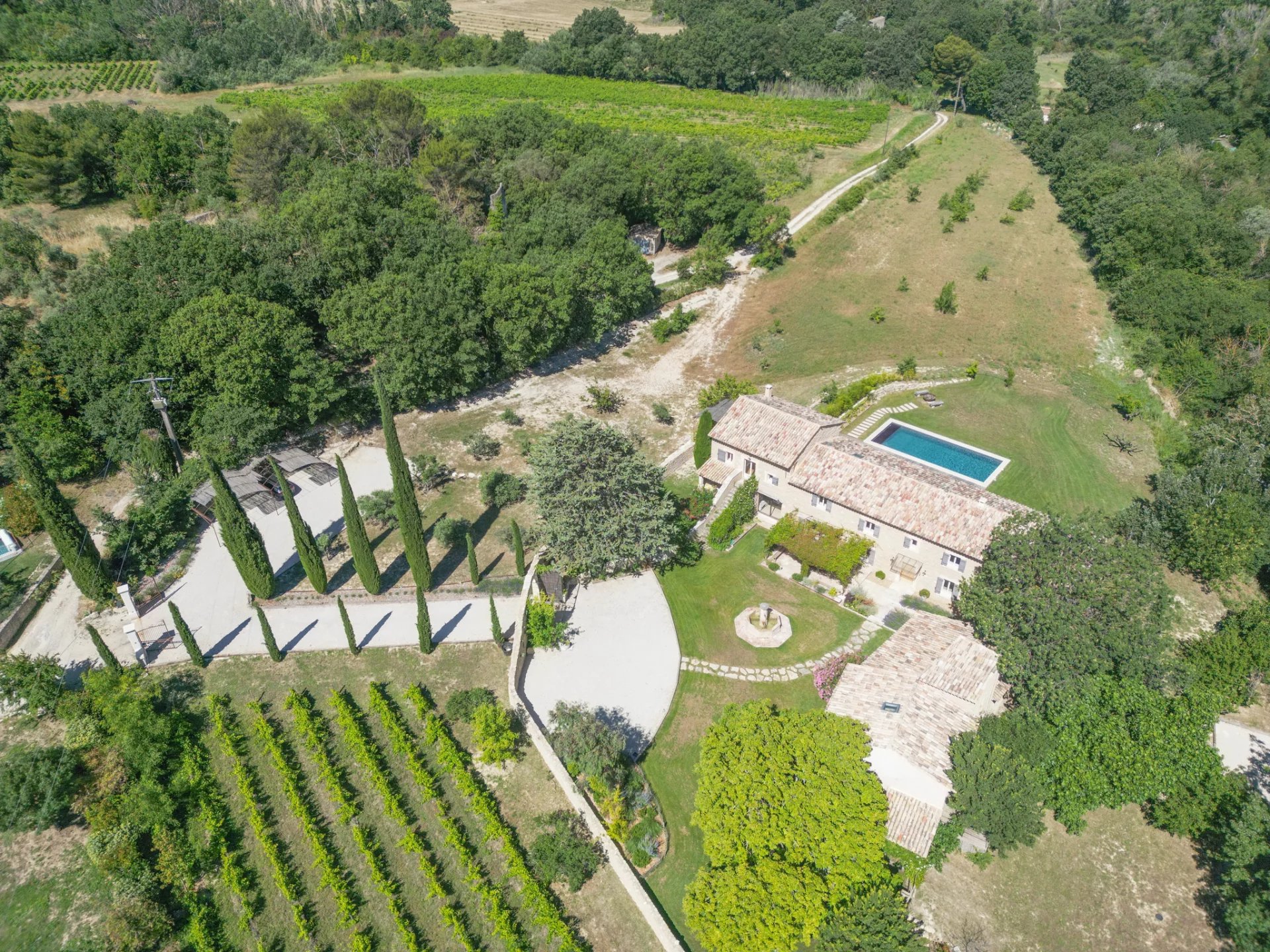 A stunning, fully renovated farmhouse on 2.6 hectares of land with a swimming pool.
