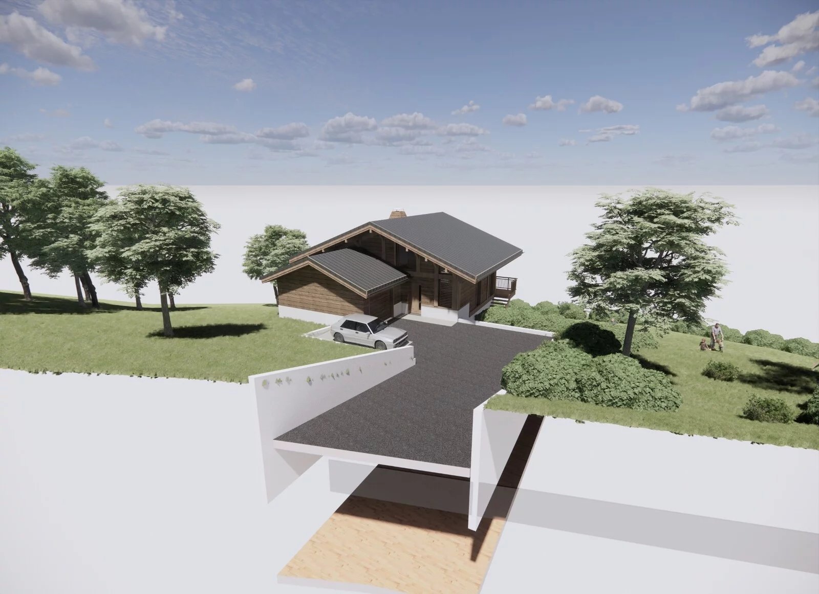 TERRAIN AVEC PERMIS DE CONSTRUIRE - VUE MONTAGNE