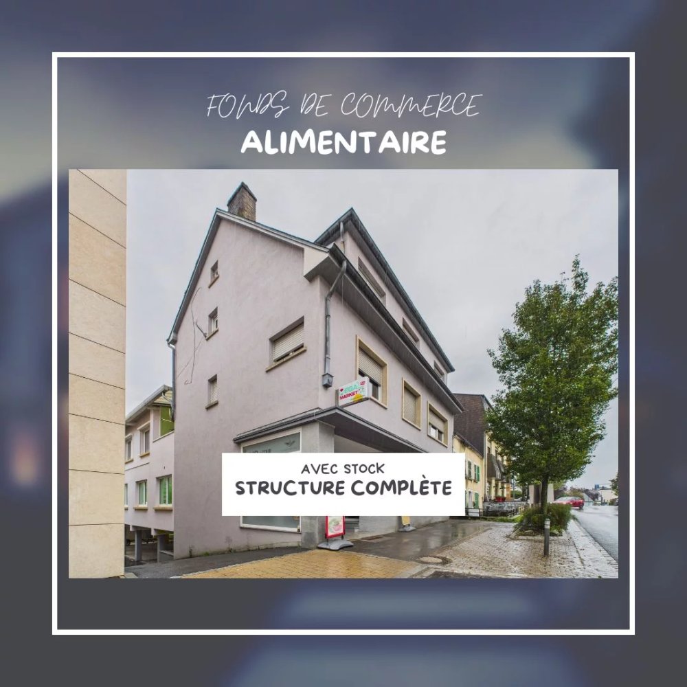 Commerce alimentaire avec stock et structure complète – Schieren (Luxembourg)