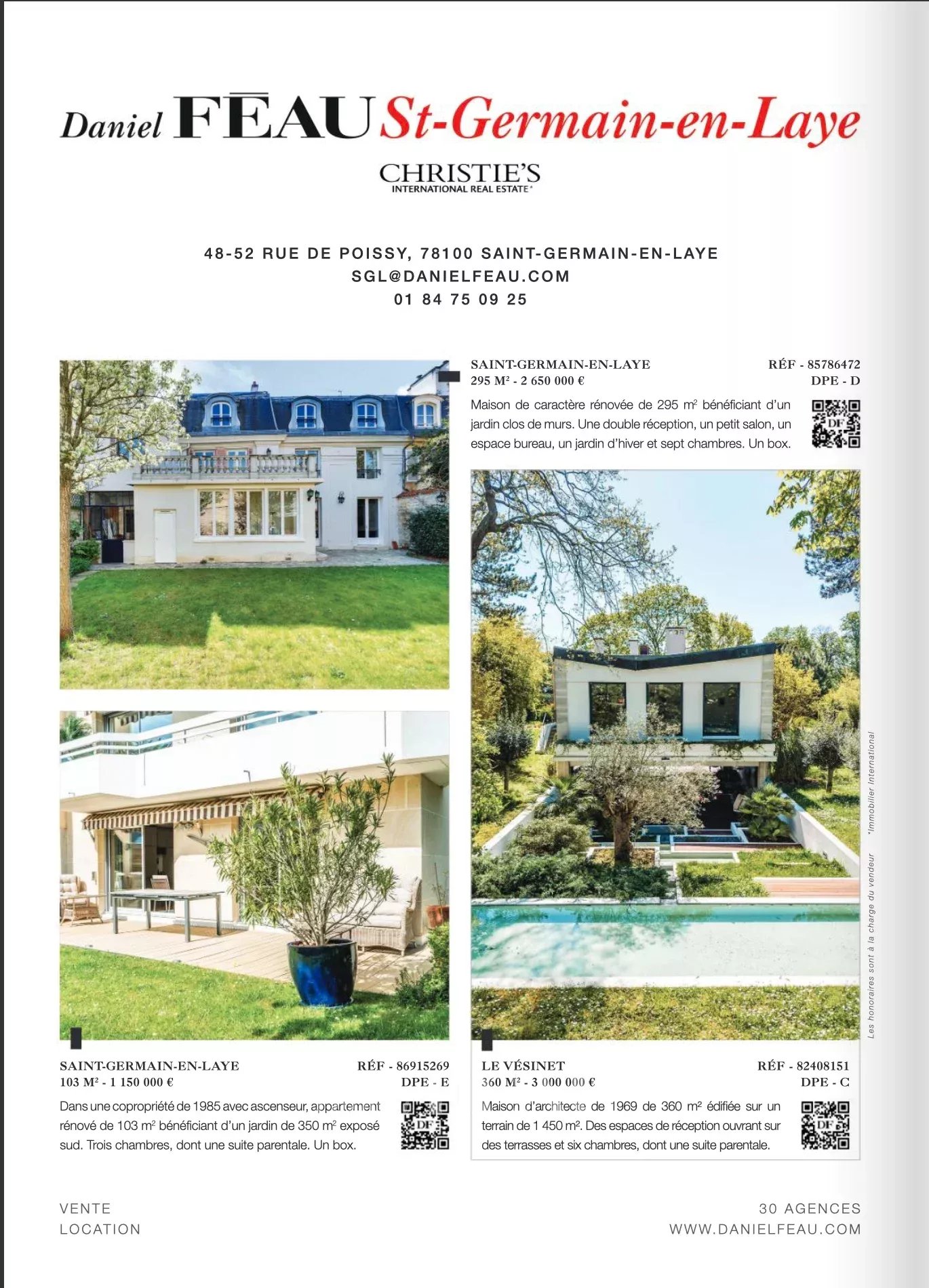 Vente Appartement Saint-Germain-en-Laye