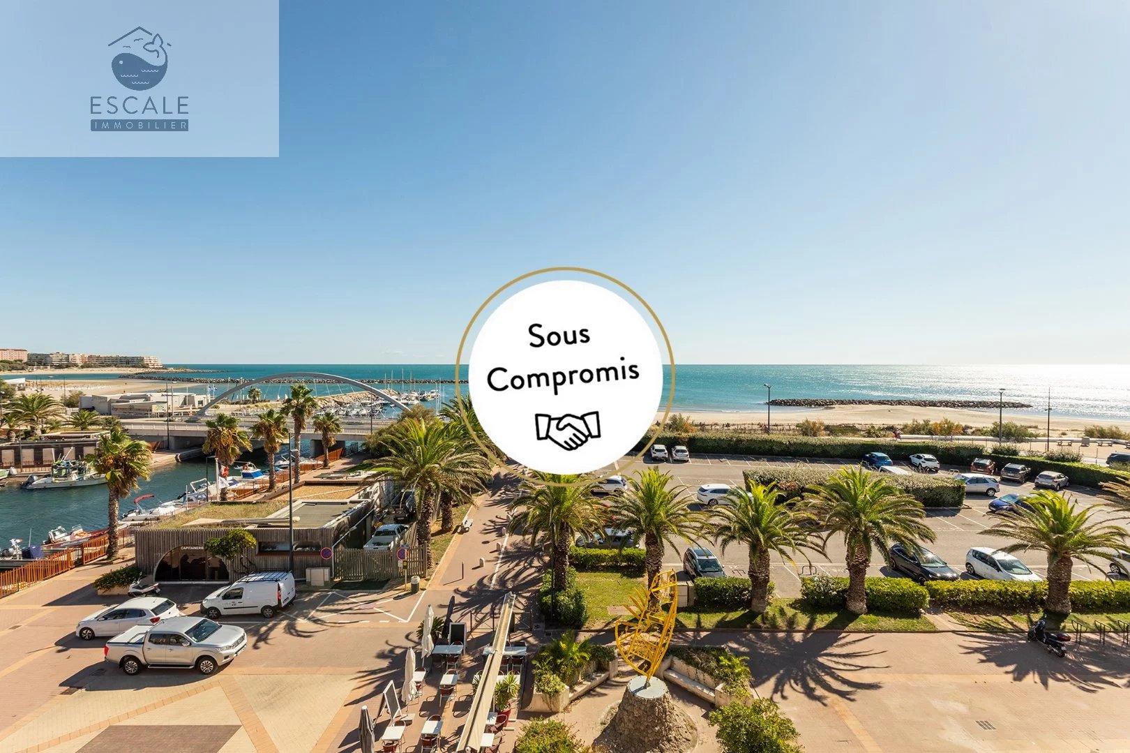 VENTE TYPE 2 MEZZANINE + PARKING EN FRONT DE MER AUX QUILLES A SETE