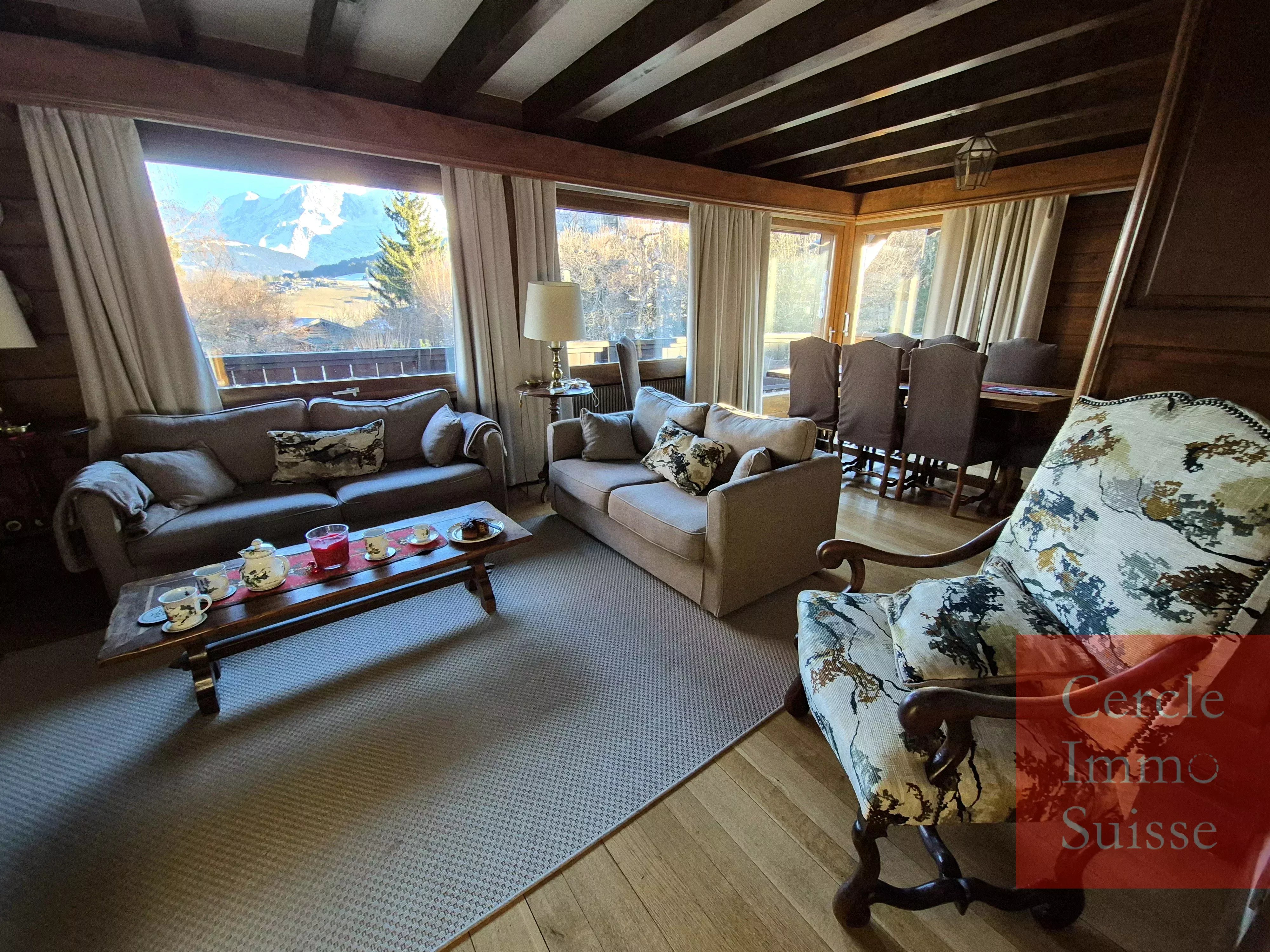 Grand chalet avec vue Mont-Blanc et terrain constructible - Photo 4
