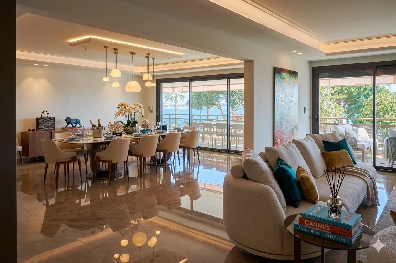 CANNES CROISETTE – APPARTEMENT D’EXCEPTION 5 CHAMBRES – VUE MER
