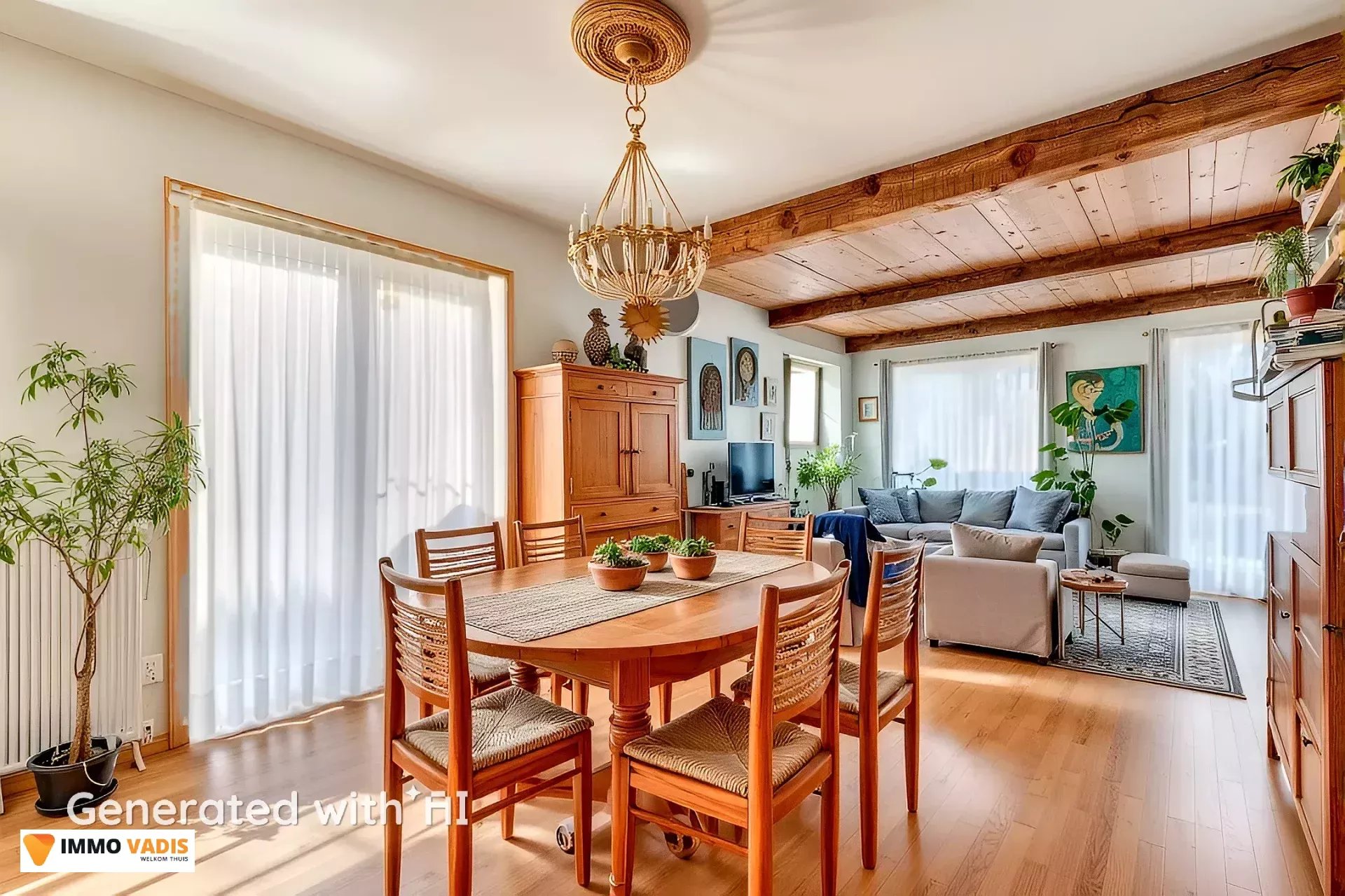 Te koop op lijfrente - Comfortabele villa met drie slaapkamers, twee garages en een magazijn.