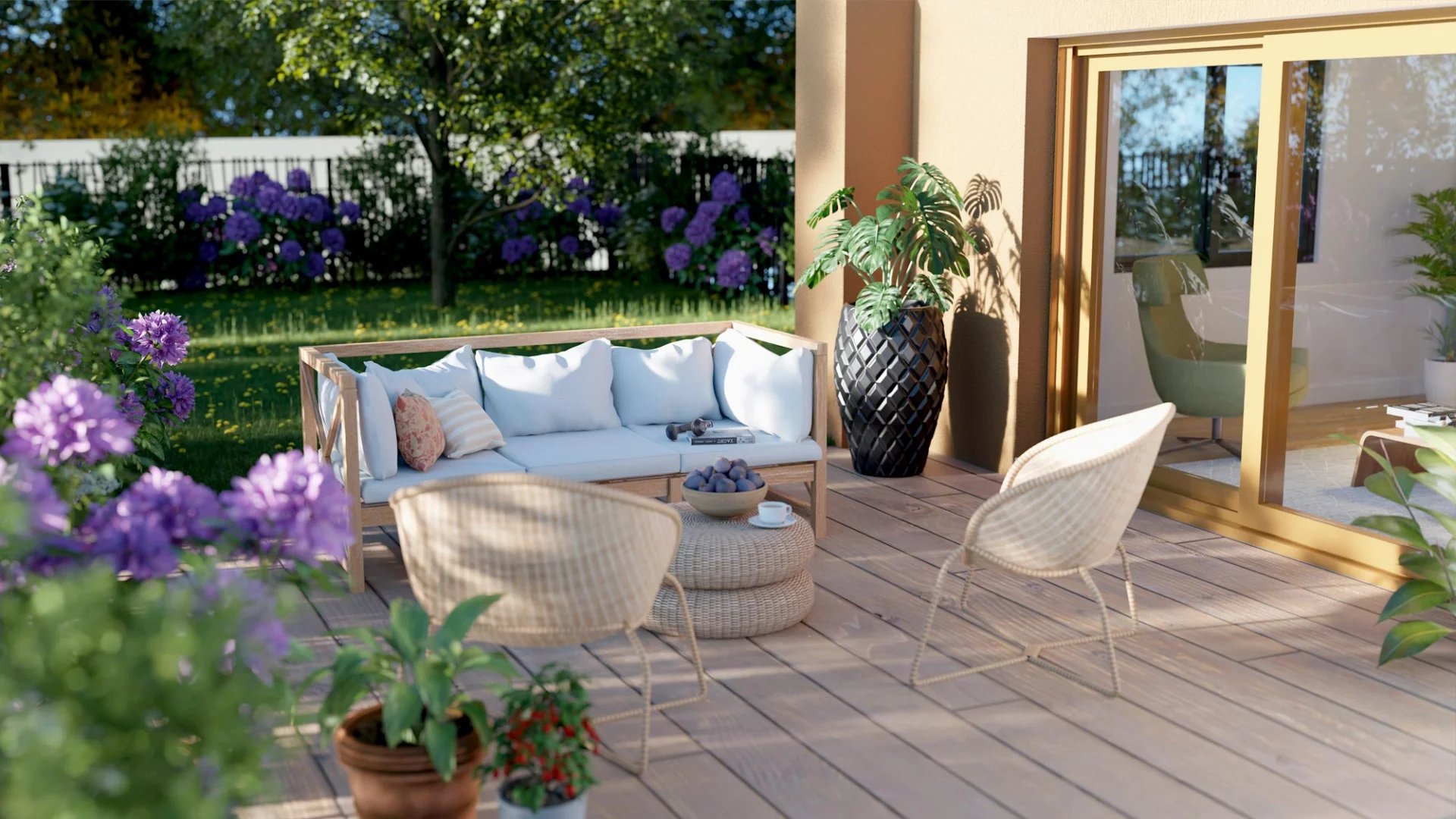 T3 de 61,10 m² en rez-de-jardin