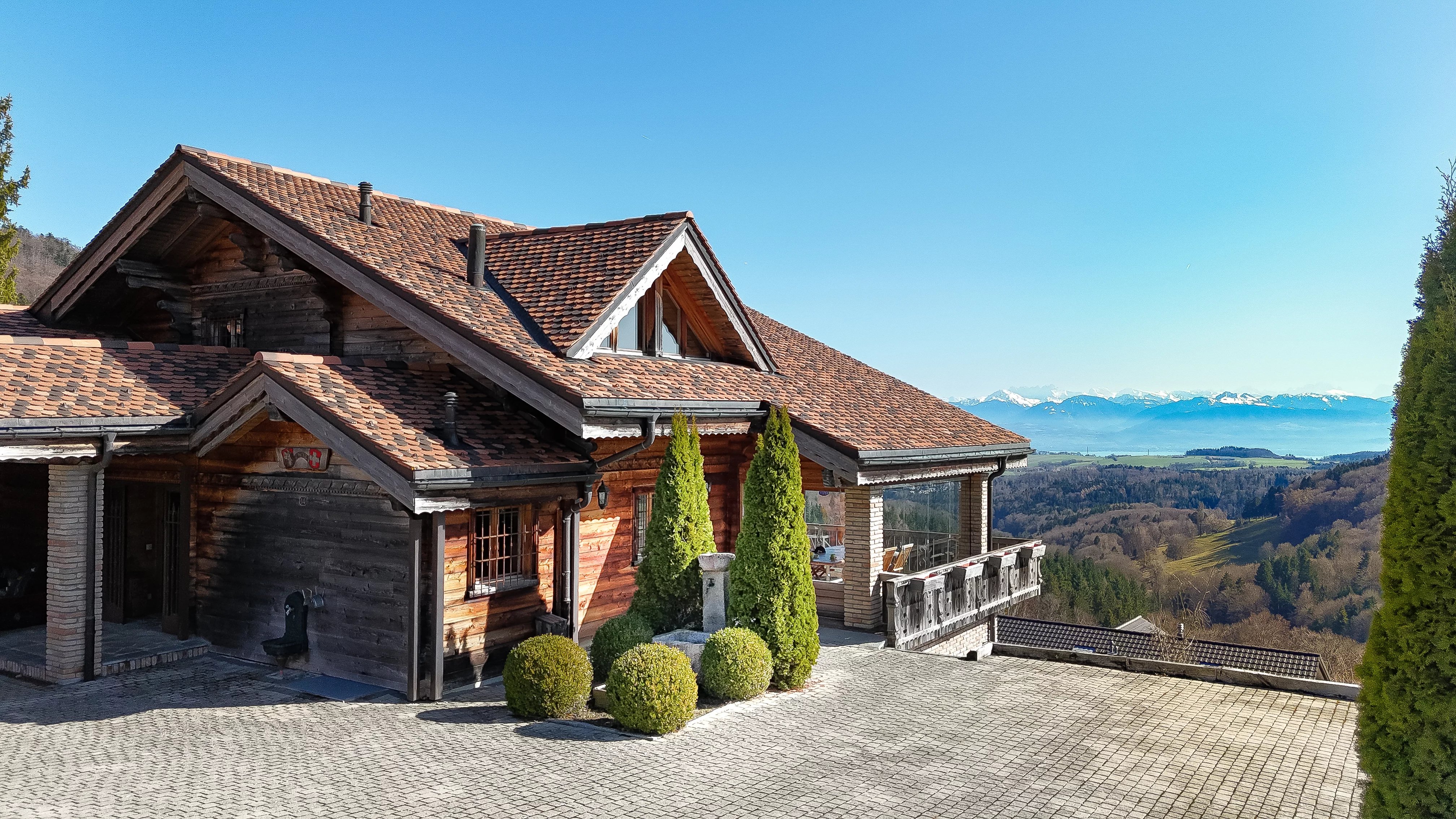 Villa d’exception au charme alpin avec vue imprenable