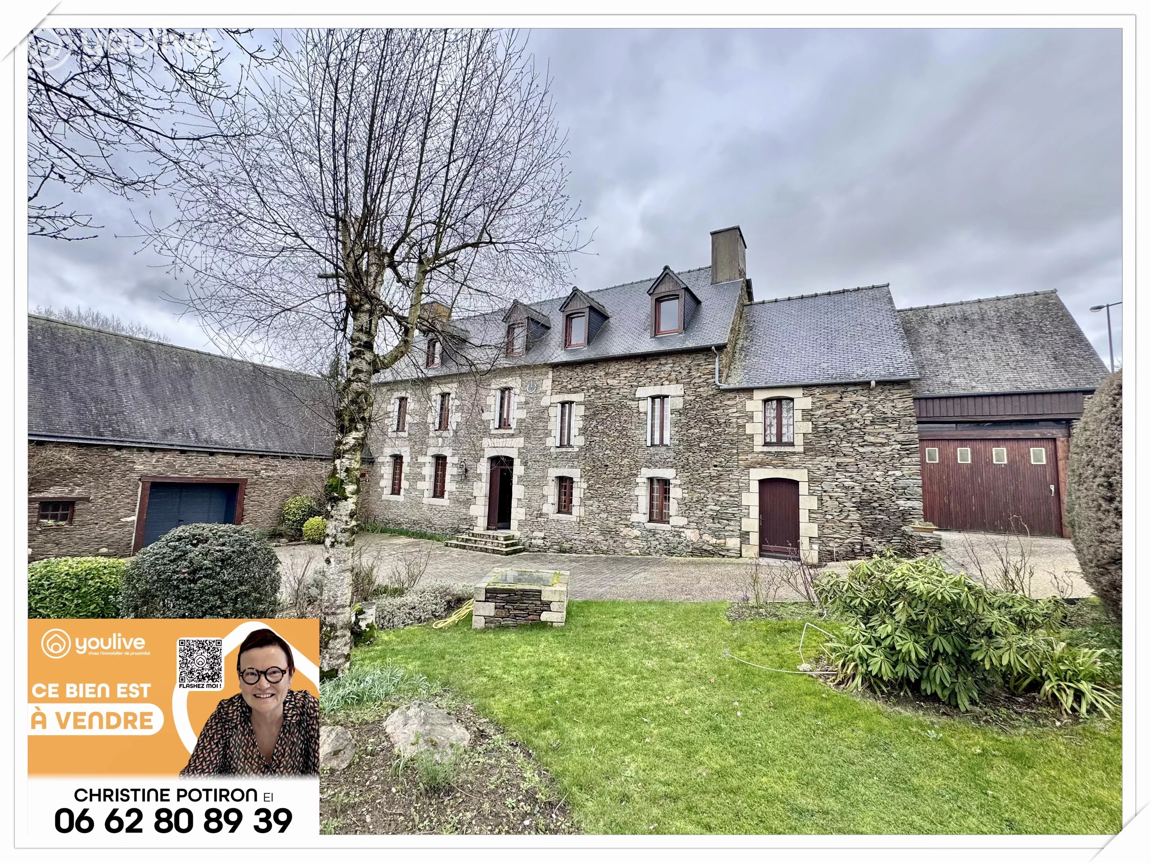 À Trévé, 22600 une maison de 223 m2 héritée du XVIIᵉ siècle