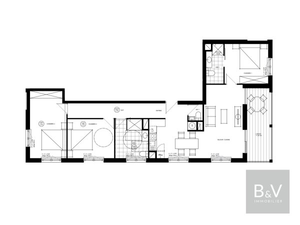 97 m² 4-room apartment — photo 2