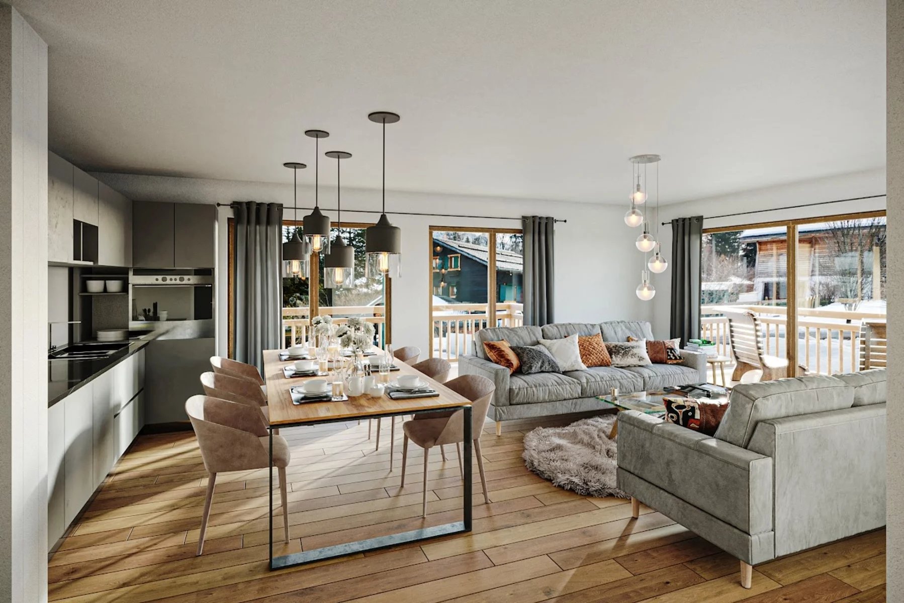 Photo of MORZINE - A newly built 4-bedroom duplex apartment in Essert Romand