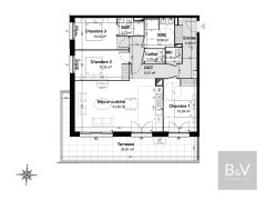 93 sqm 3-Bedroom Apartment with Spacious Terrace and Open Mountain Views — photo 2 of 2