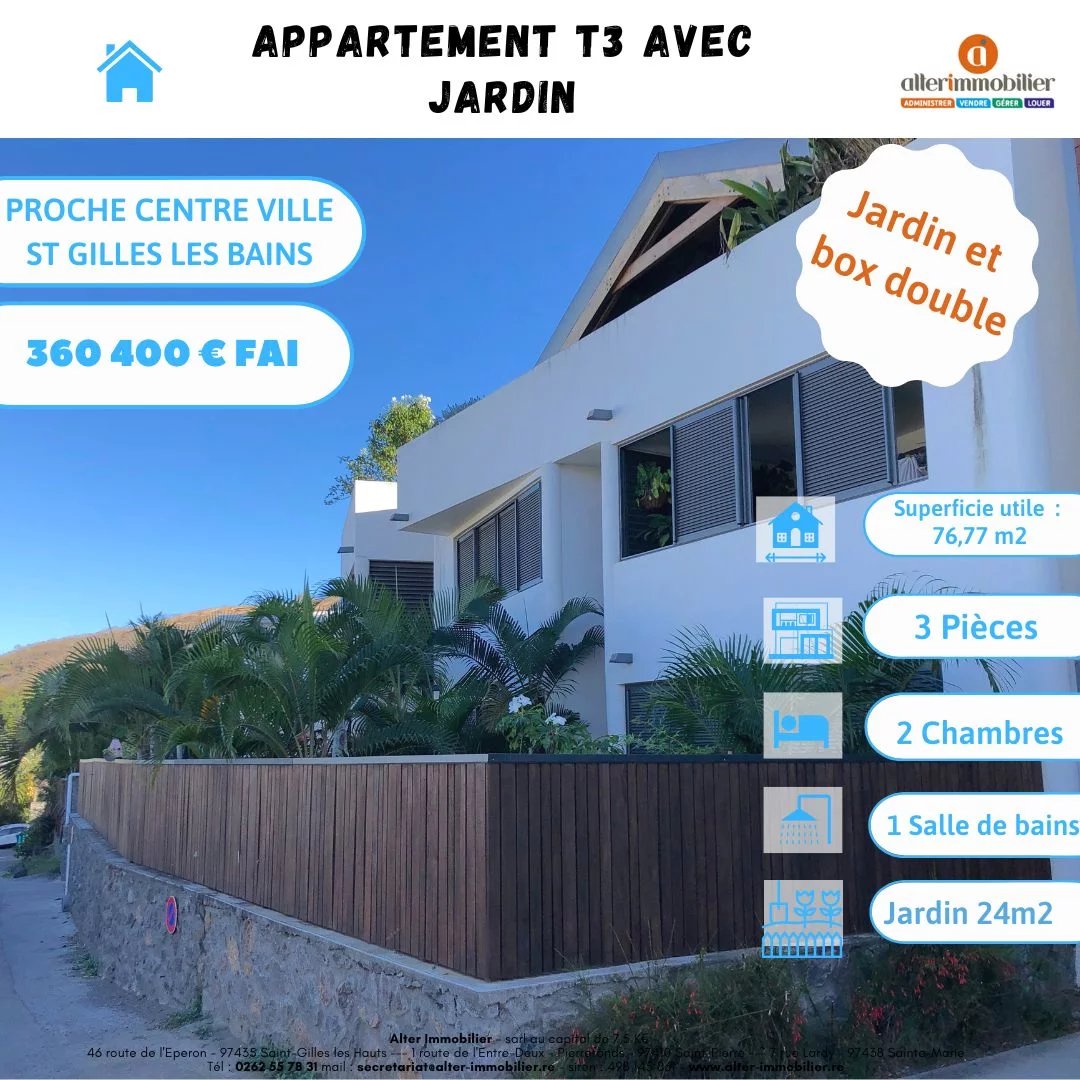 Vente Appartement Saint-Gilles les Bains