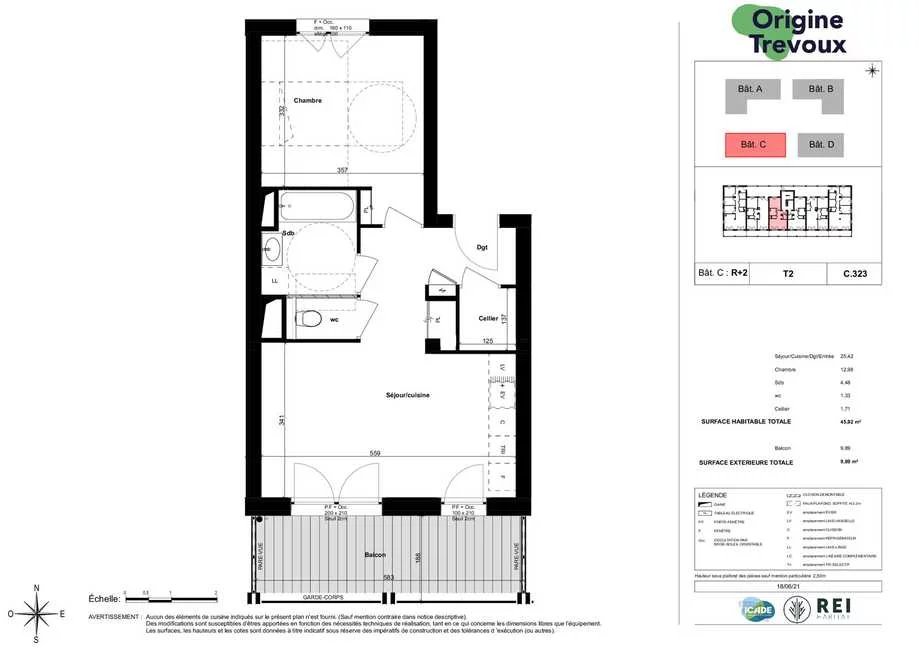 Appartement T2 46 m² - À partir de 208 000 € TTC
