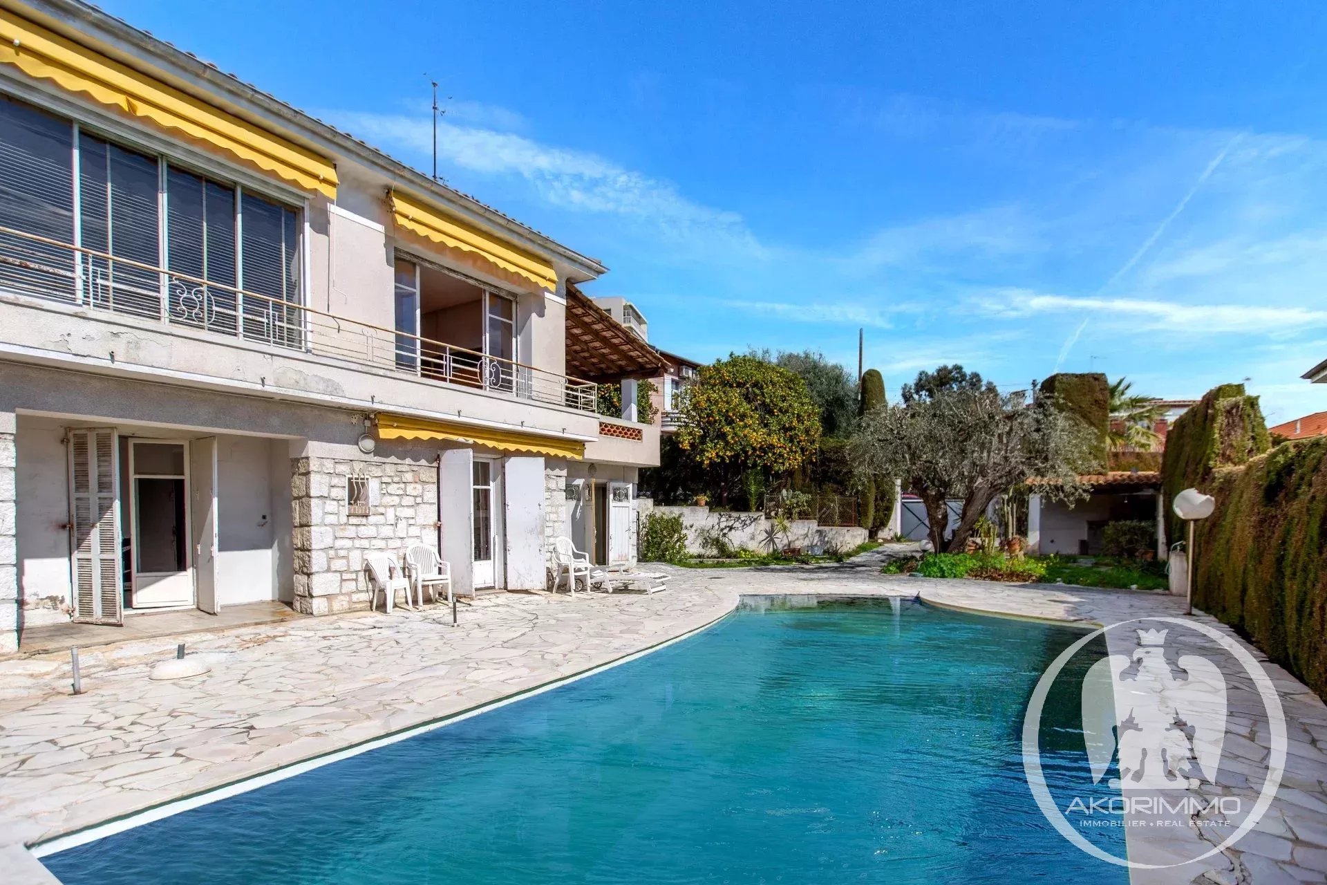 Nice Fabron Napoléon III, Villa avec piscine et vue mer au calme
