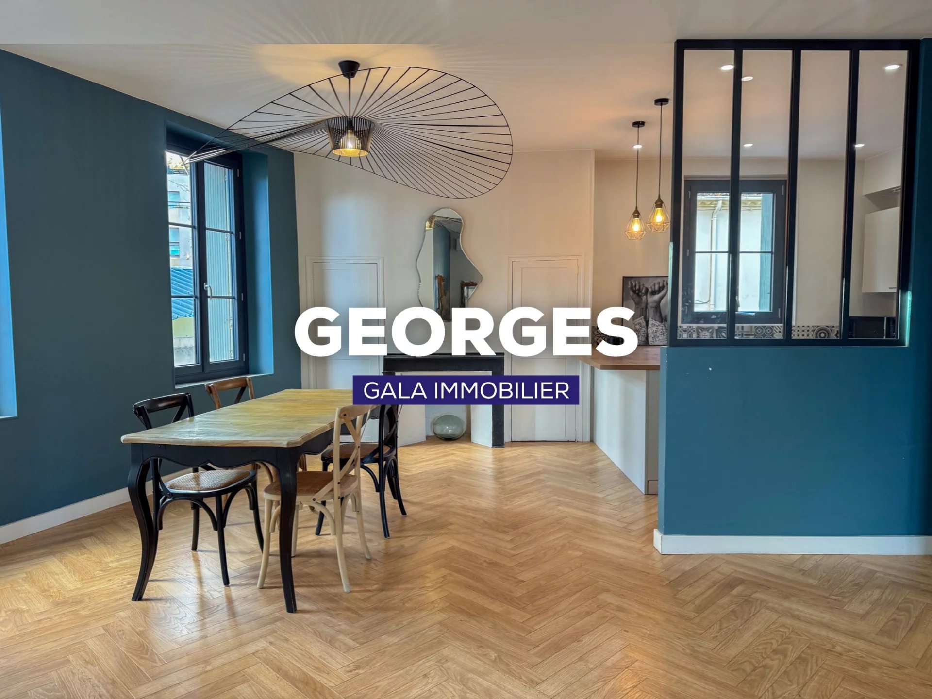 Appartement T4 centre ville avec terrasse, garage, bureau