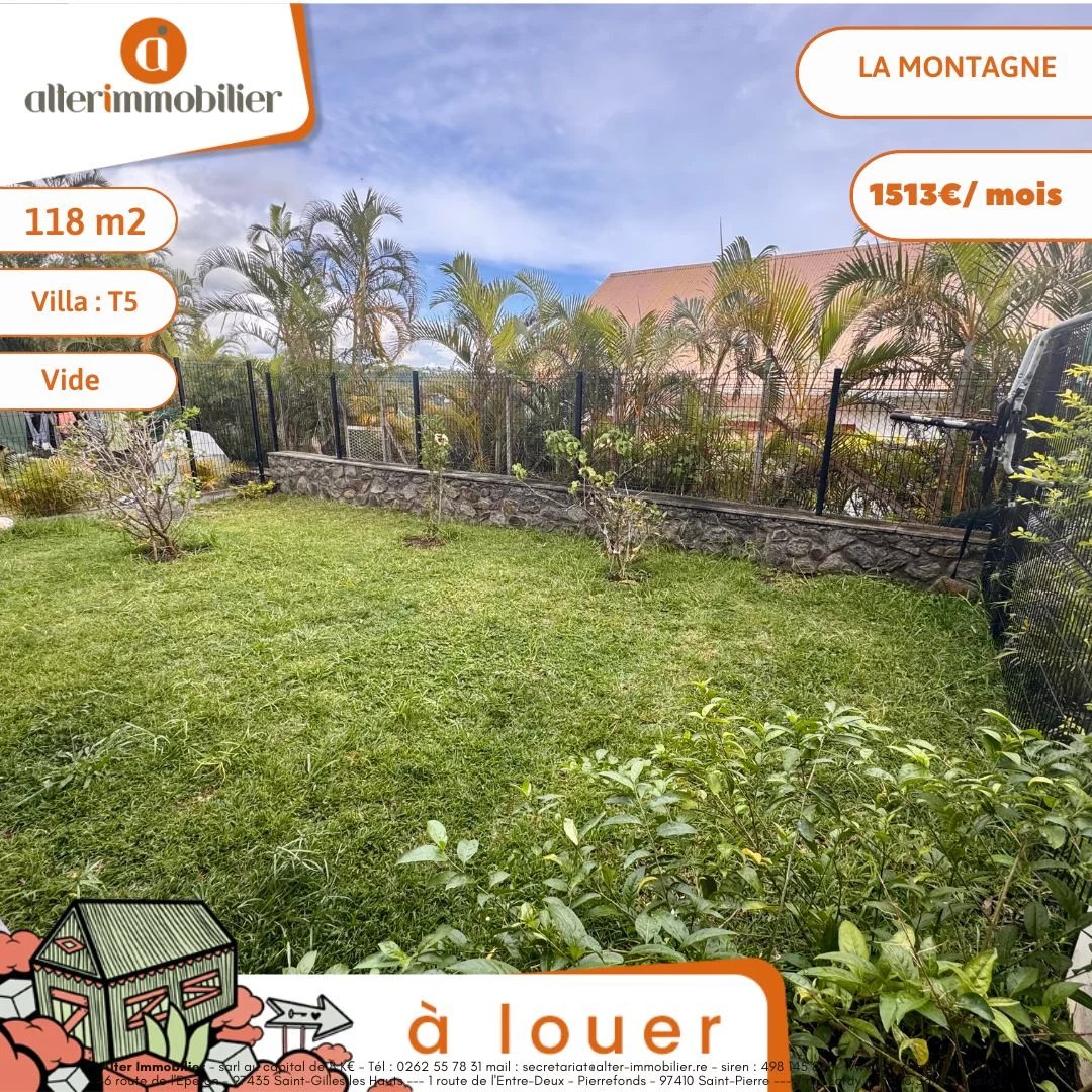 A LOUER - VILLA T5 VIDE - LA MONTAGNE