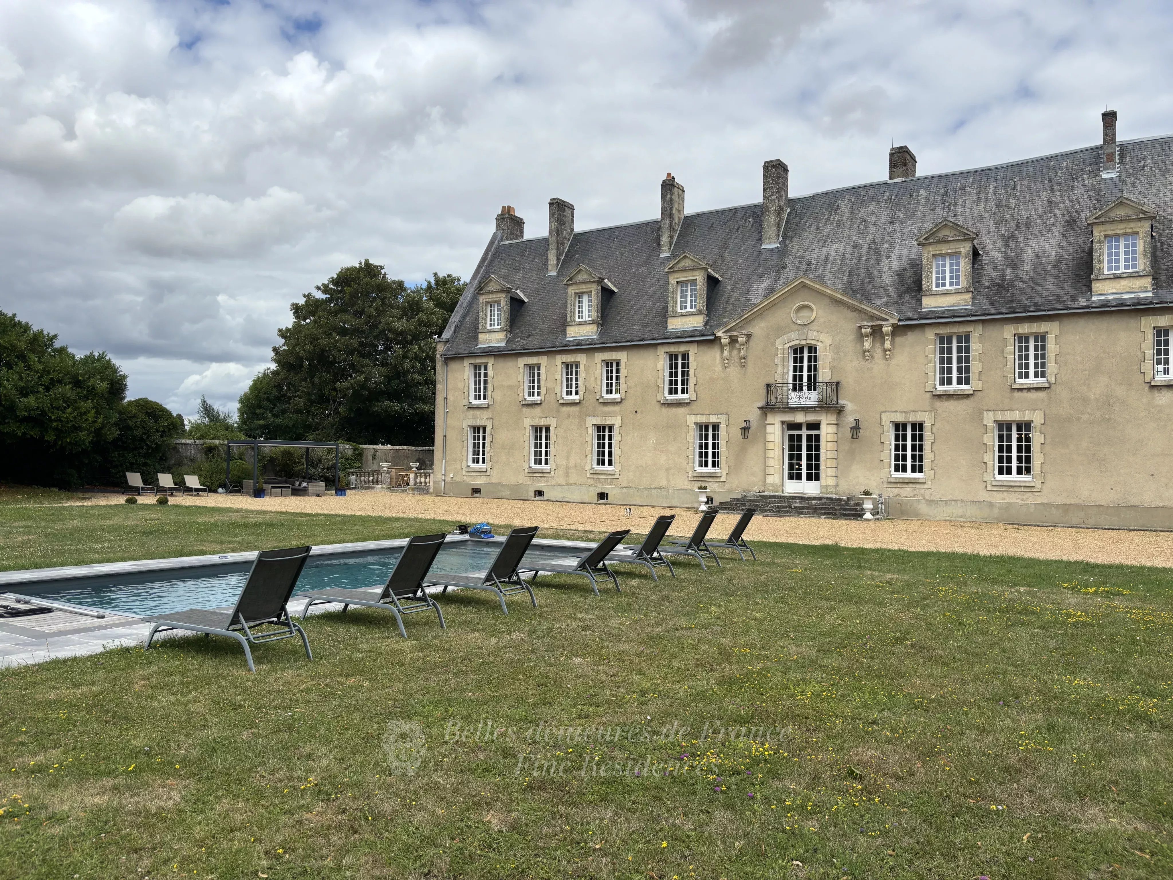 Loire Valley, near Loches – A 15th/18th century chateau in 5.50 hectares of enclosed grounds – With two swimming pools, a tennis court, a conference room and two gites.