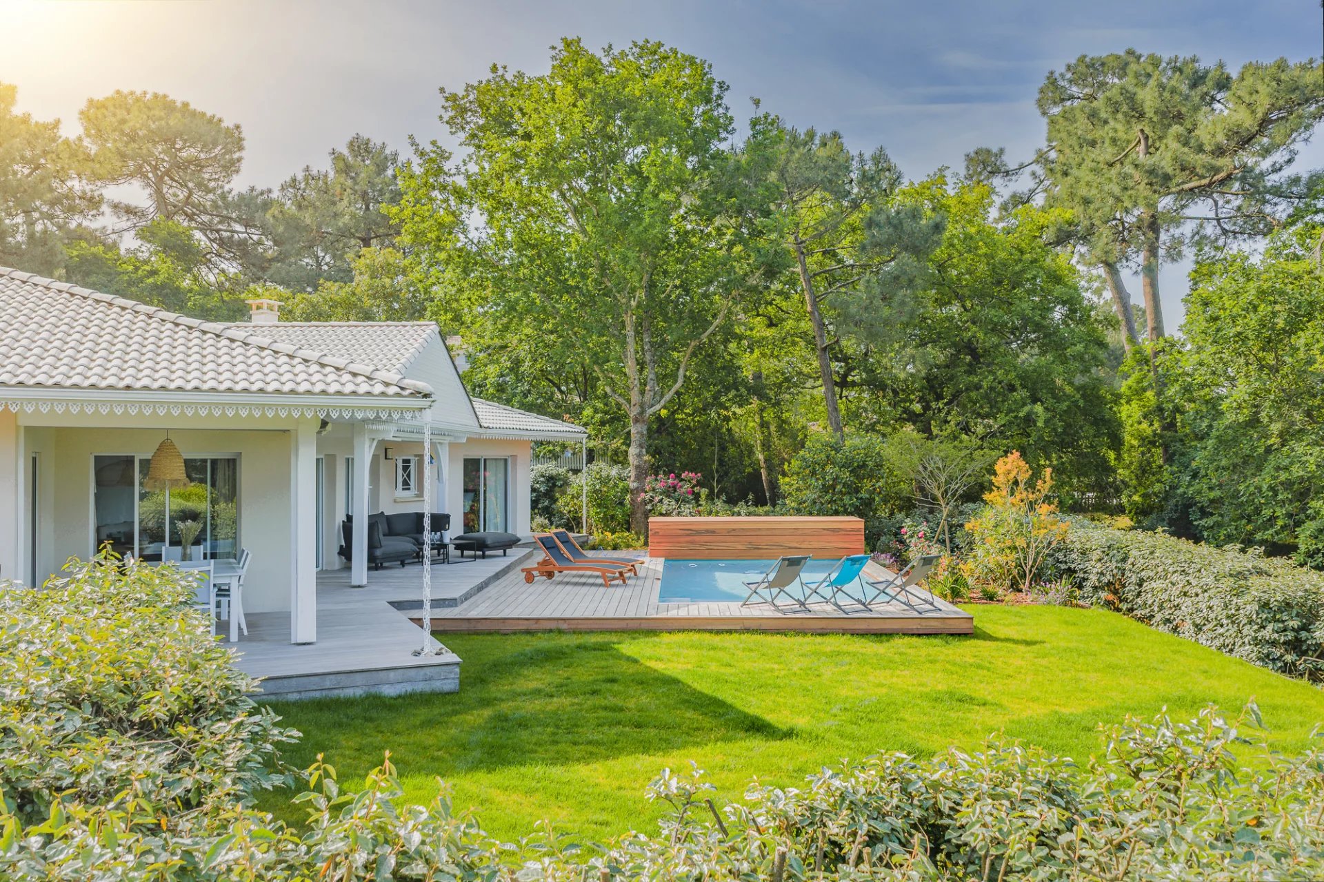VILLA “BLANCA” WITH PANORAMIC VIEWS OF THE BASIN, SWIMMING POOL AND COVERED TERRACE – CAPACITY 6 PEOPLE - picture 1