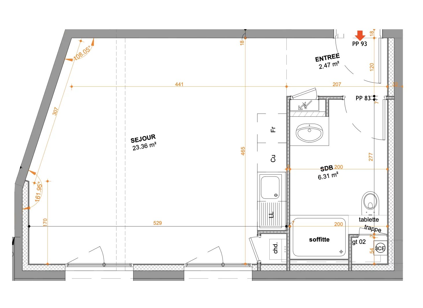 À vendre Studio avec cave et rooftop partagé - Photo 4