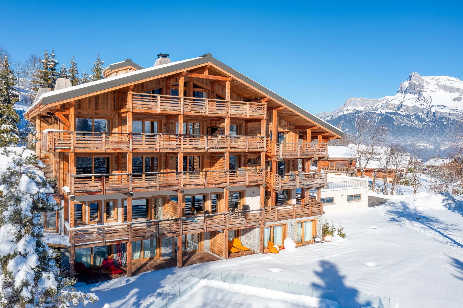 France - Combloux - Location saisonnière - Appartement – ​​2 chambres - 4 personnes – 3 salles de bain - 110m² - Vue pittoresque sur le Mont Blanc