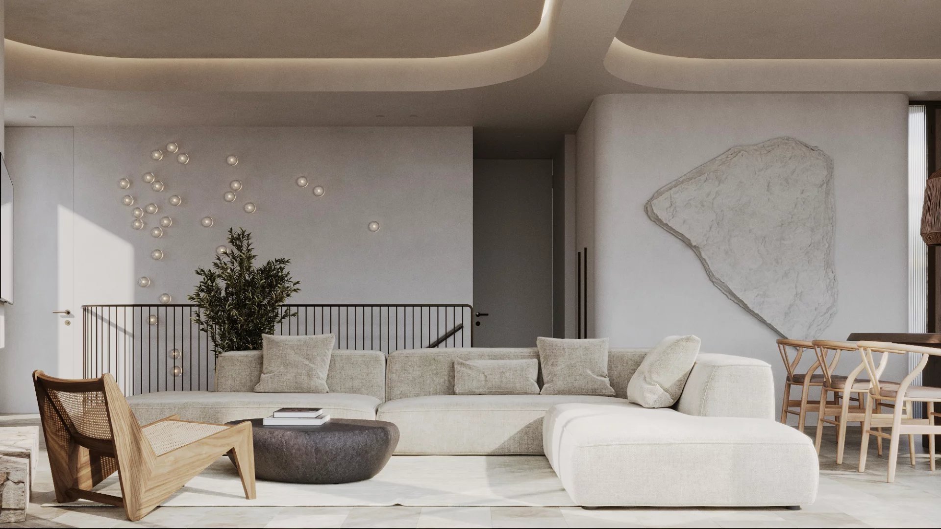 Appartement de jardin de luxe en construction