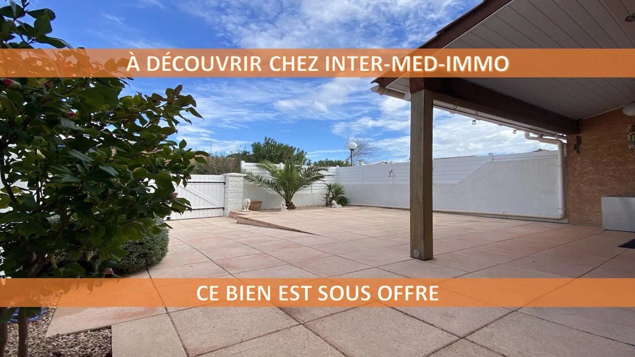 Le Grau d'Agde 34300 à quelques pas de la plage et des commerces Pavillon de 4 pièces avec deux terrasses et garage