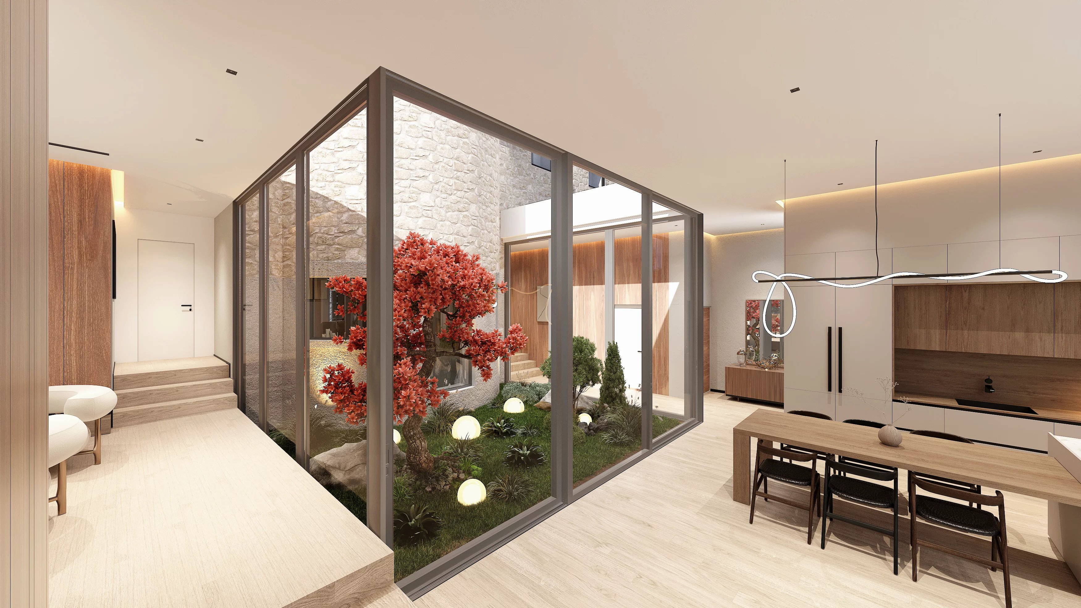 Wunderschöne Wohnung mit privatem Garten und Pool