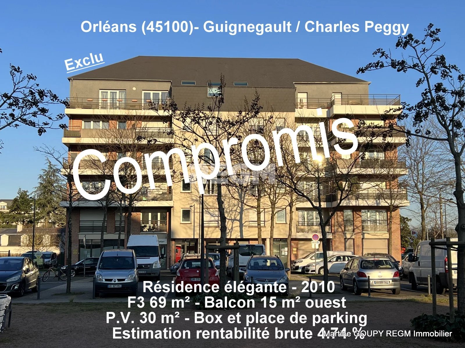 ORLEANS (45)   OPPORTUNITÉ   F3 69 m2, balcon 15 m2-Secteur