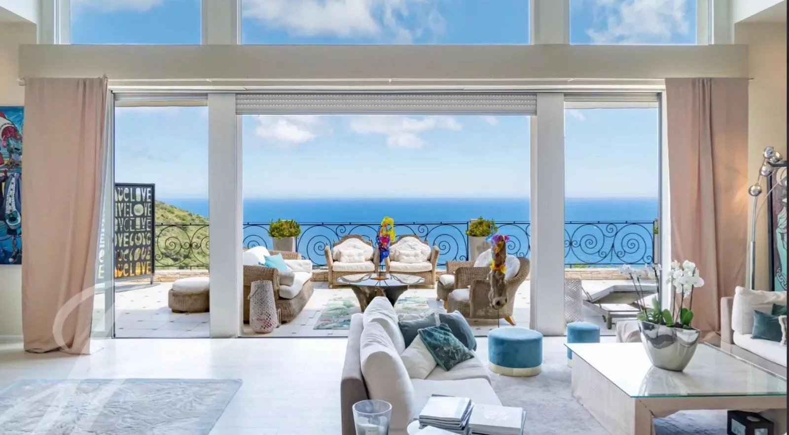 Villa d'Exception à Èze avec Vue Mer Panoramique, Piscines et 7 Chambres