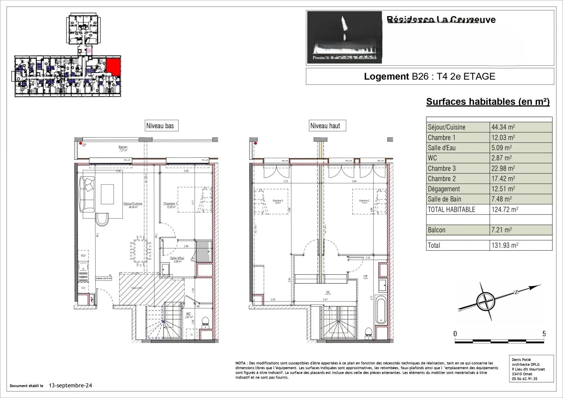 DUPLEX T4 129m² avec balcon - CENTRE VILLE