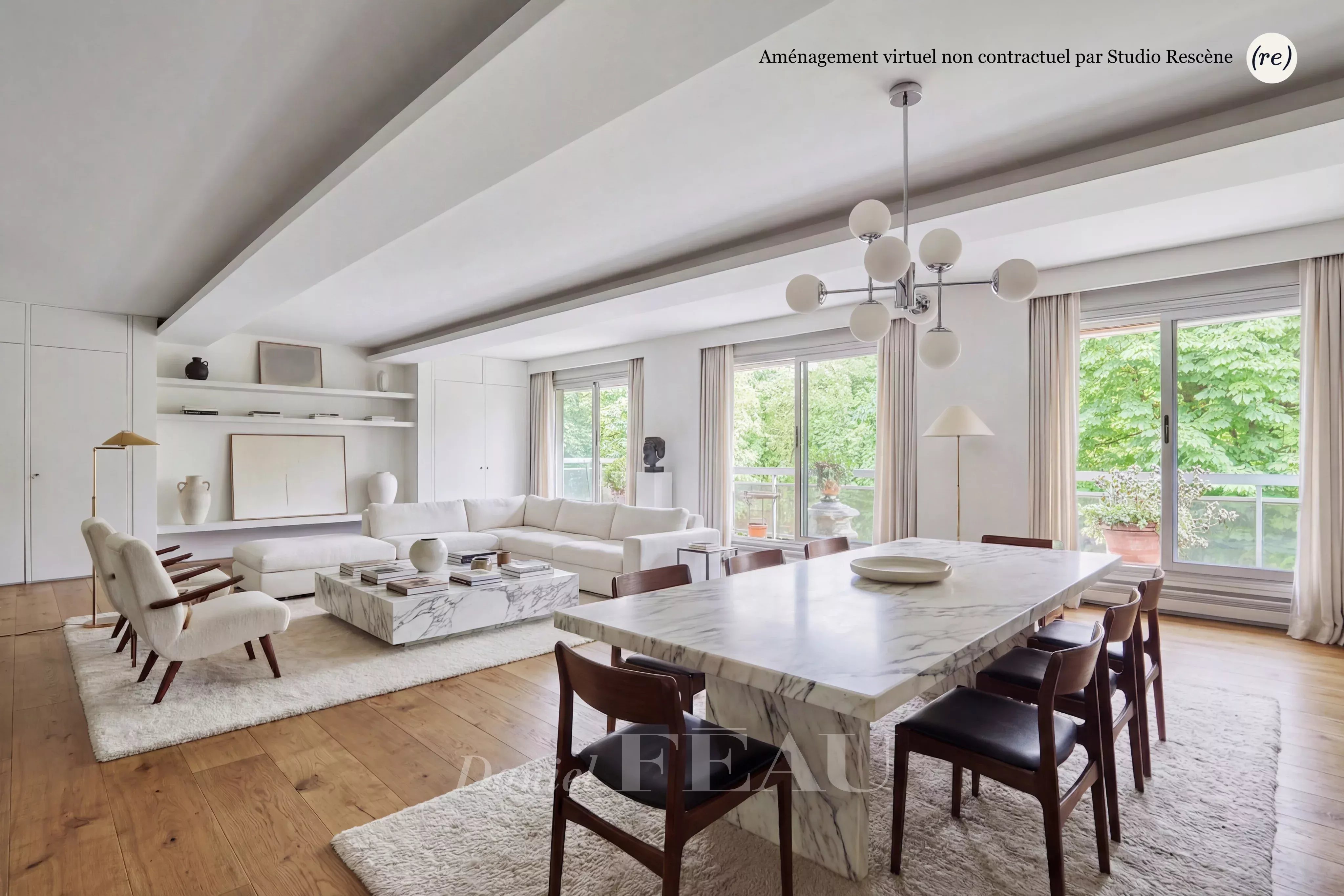 Paris XVIe - Jardin du Ranelagh - Vue et  balcon