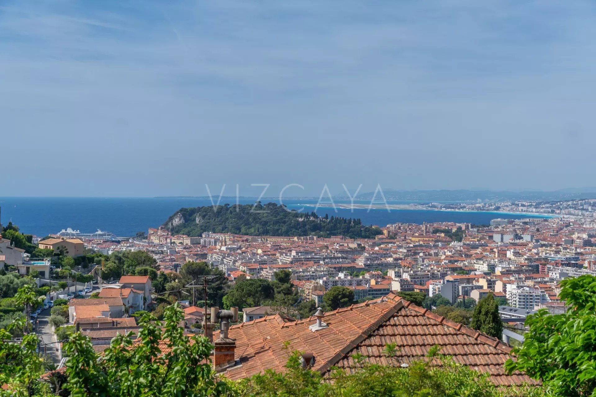 Victoria Park/ Mont Boron - Villa plein sud - vue mer panoramique