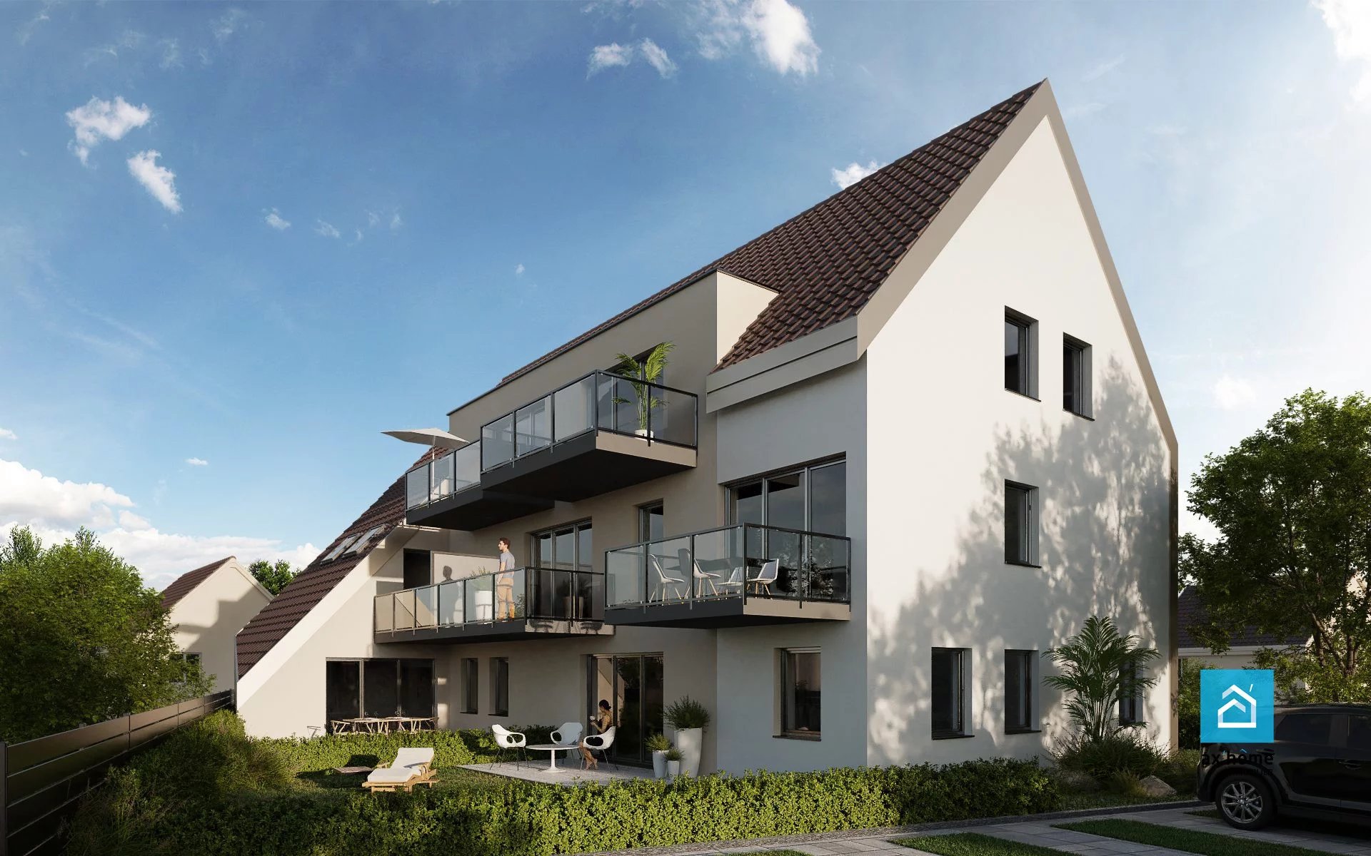 4 pièces en rez-de-jardin
