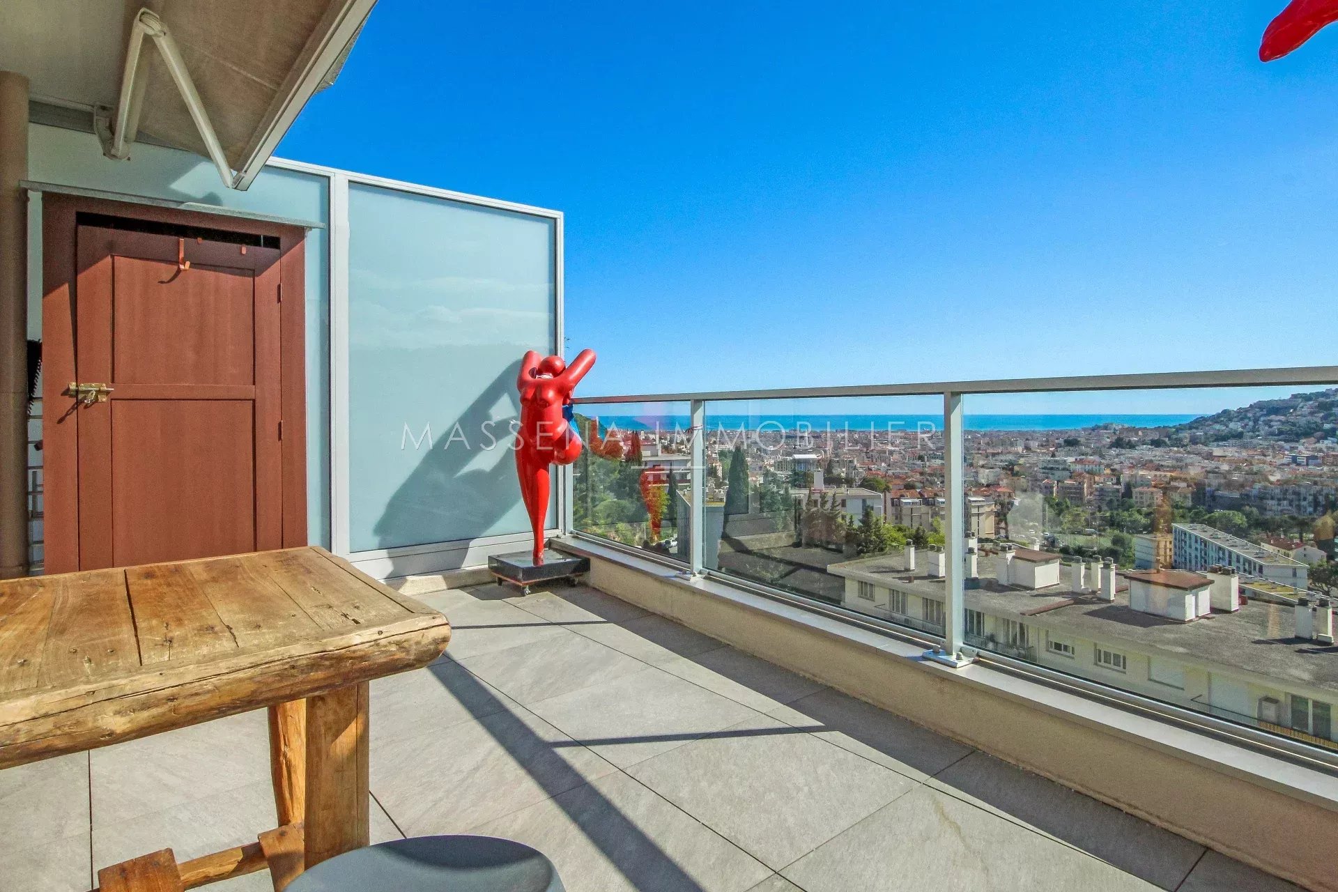 Nice Gairaut - Appartement avec terrasse vue mer, piscine, garage