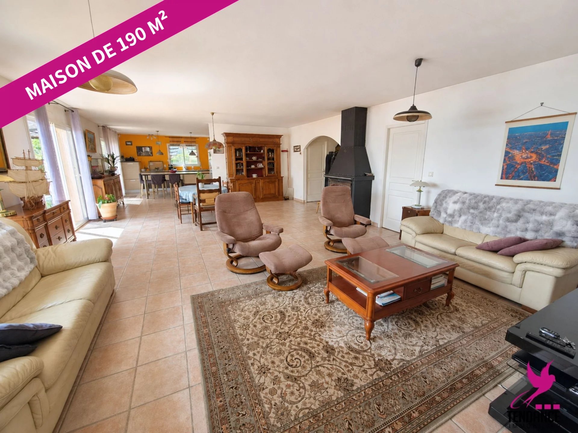 Maison familiale de 190 m² – 5 chambres, piscine et DPE A.