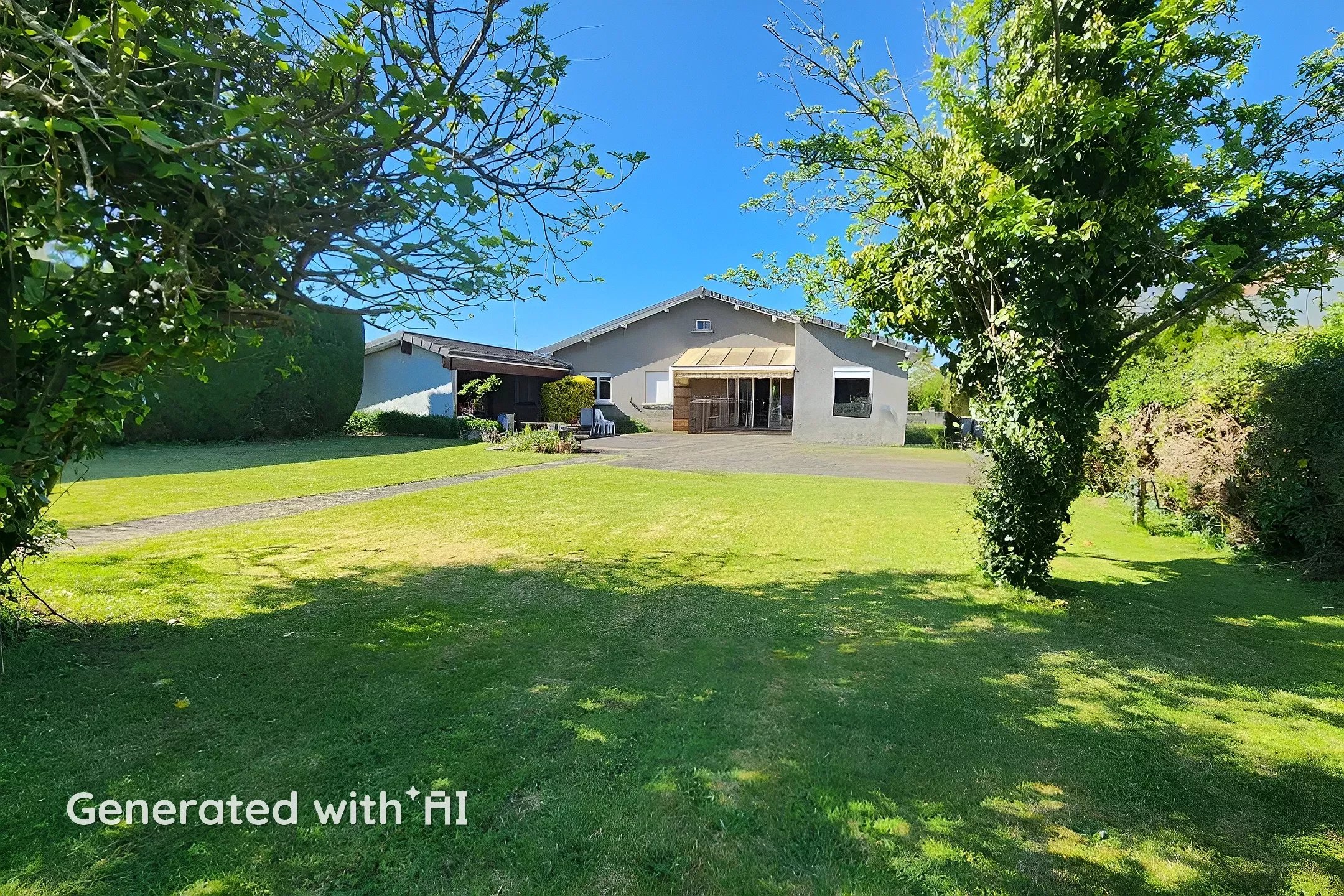 BENEJACQ, A VENDRE Maison  112 m², 4 chambres et 1 bureau, garage, carport, cave, sur une parcelle de 1547 m²